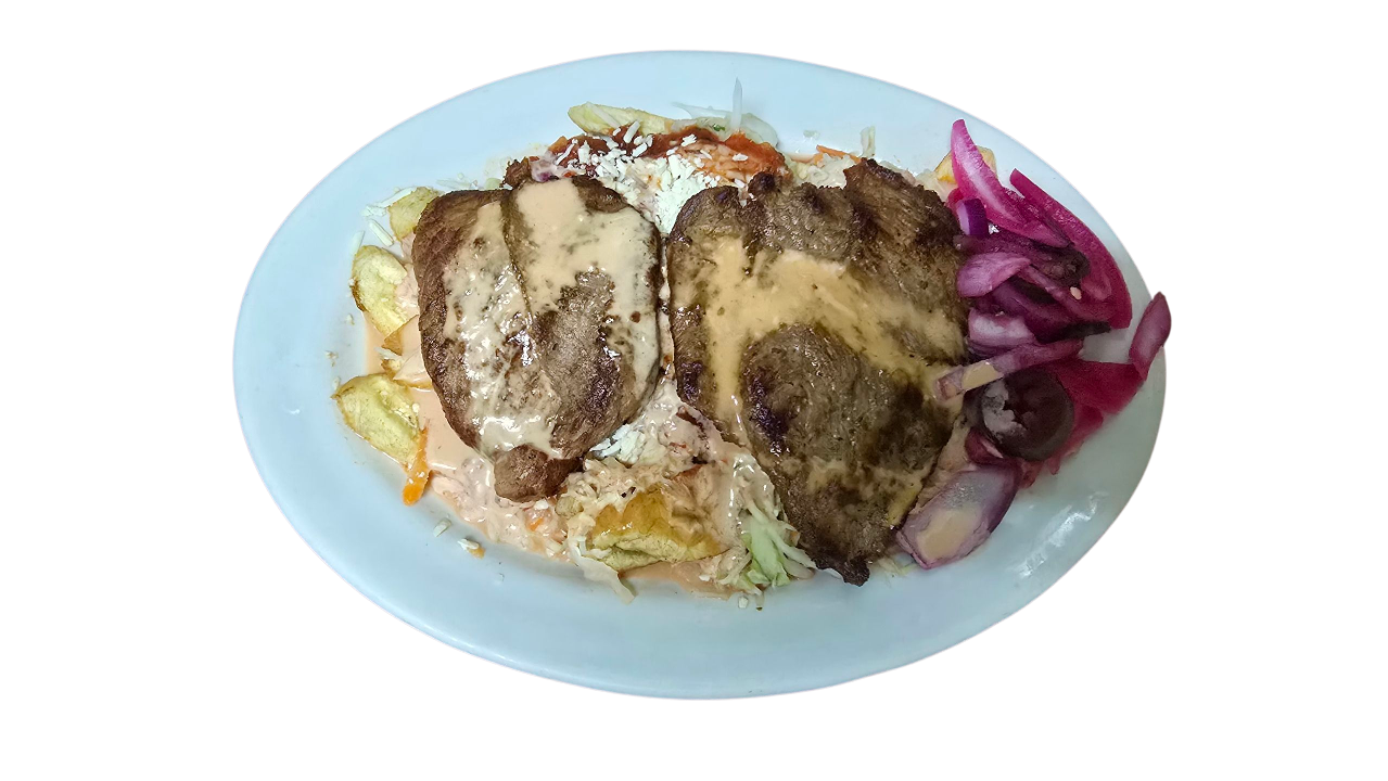 Carne Asada Con Tajadas