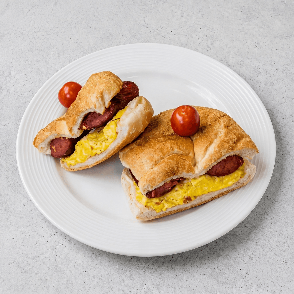 Beef Sausage & Egg Sandwich