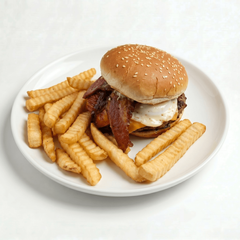 Ranchera Burger & Fries / Hamburguesa Ranchera con Papas