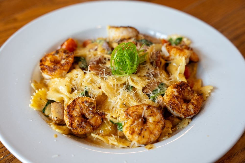 Cajun Bronzed Shrimp Pasta