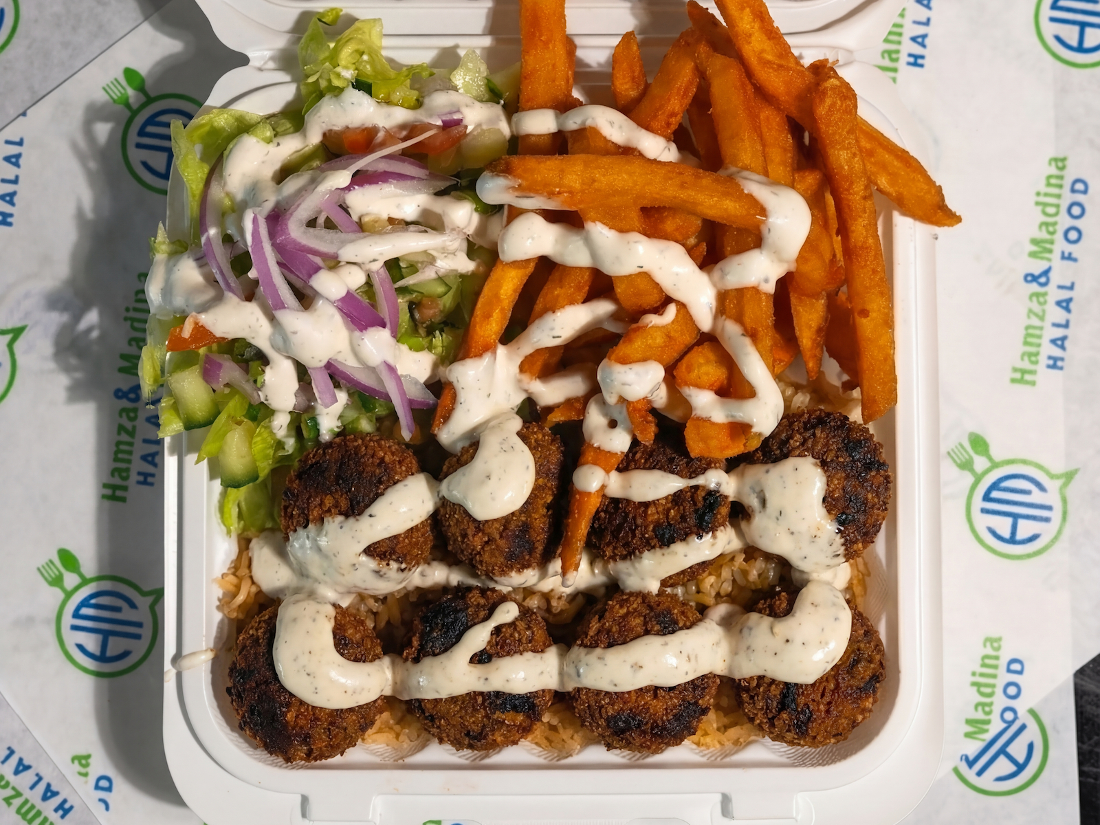 Falafel Over Rice