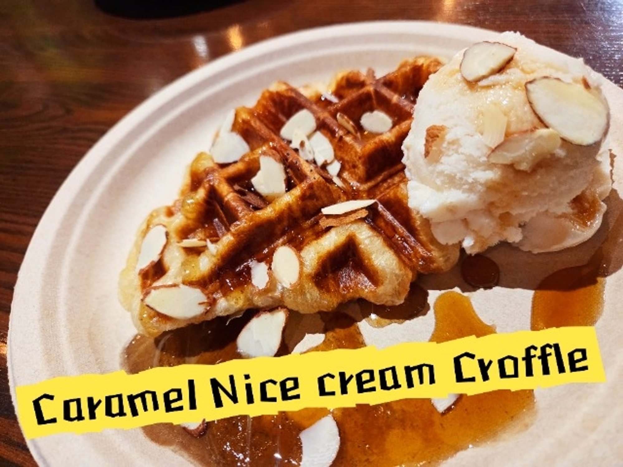 Caramel Nice Cream Croffle