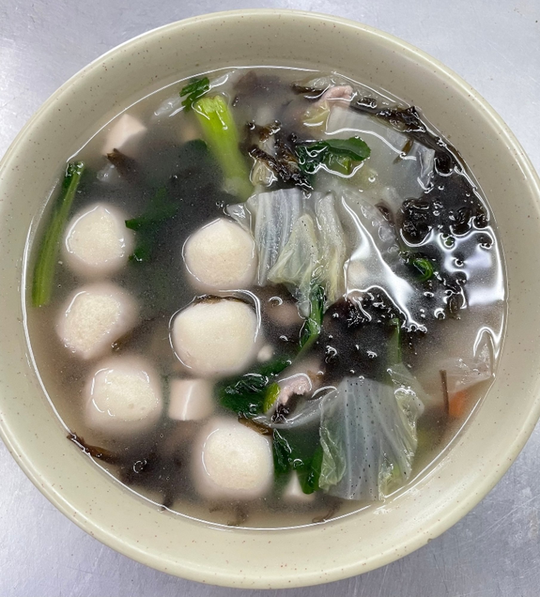 紫菜湯 9.Seaweed Tofu with Fish Ball Soup