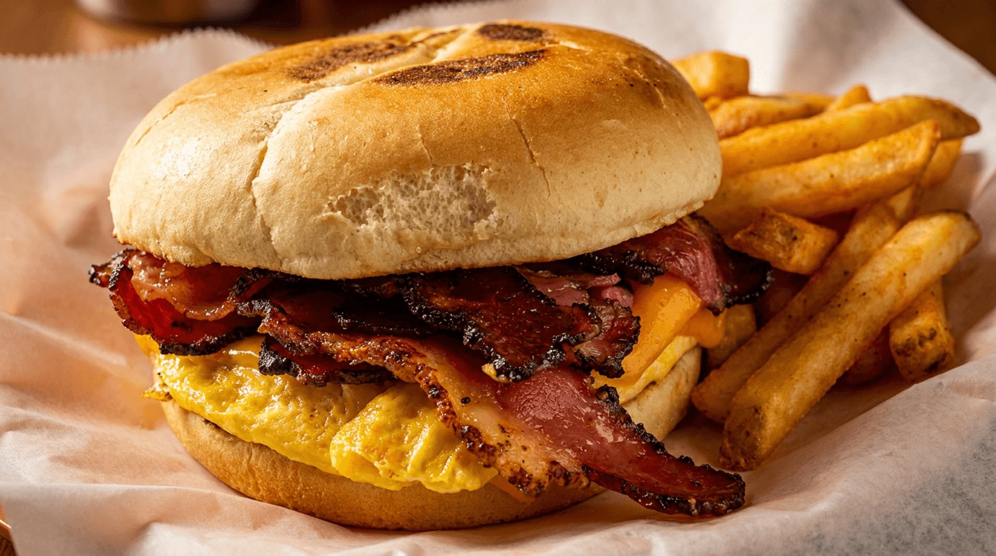 Pastrami Egg & Cheese Sandwich