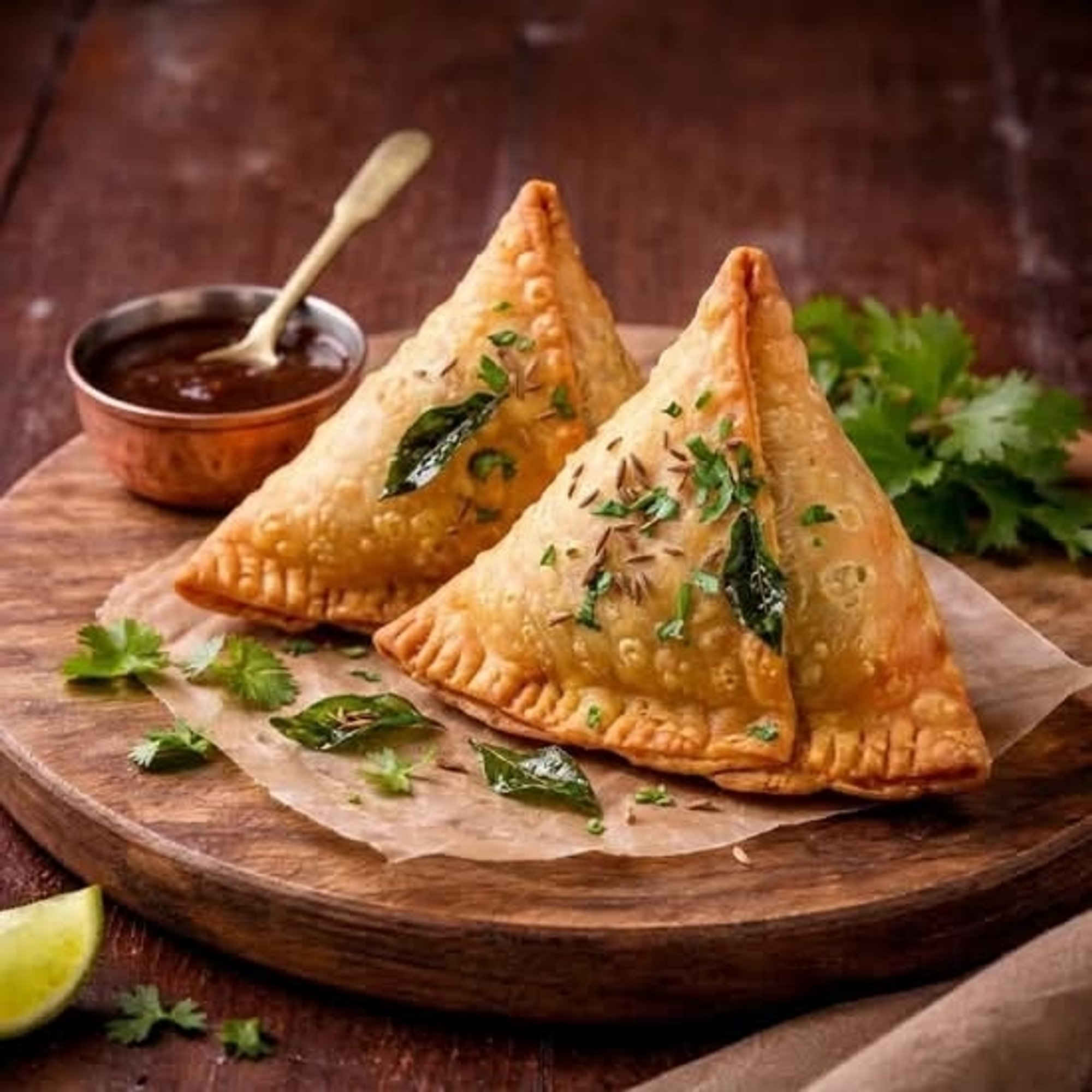 Amritsari Chicken samosa chaat