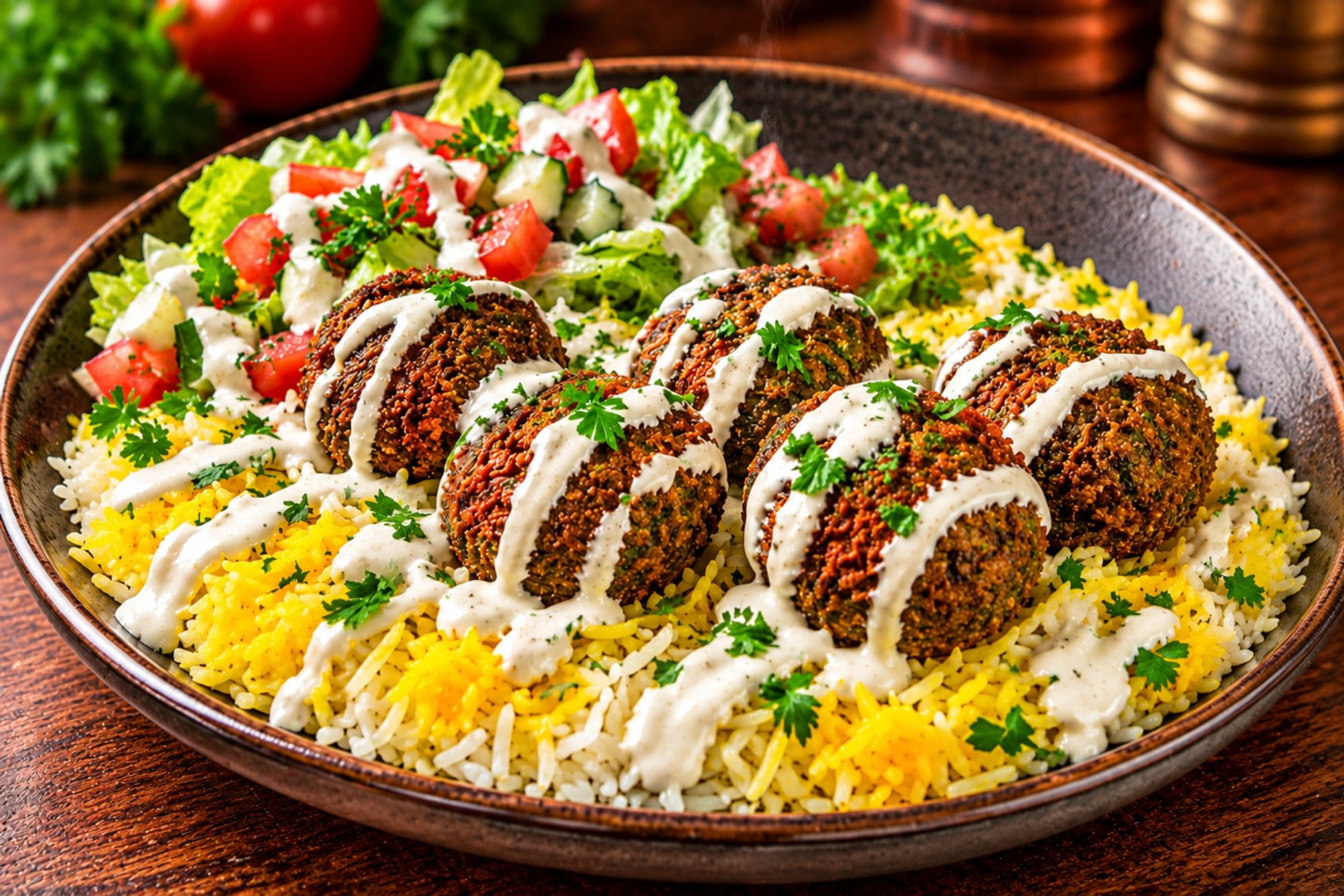 Falafel Rice Platter (Veg)