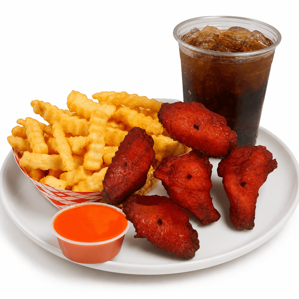 Wings with Fries and Soda