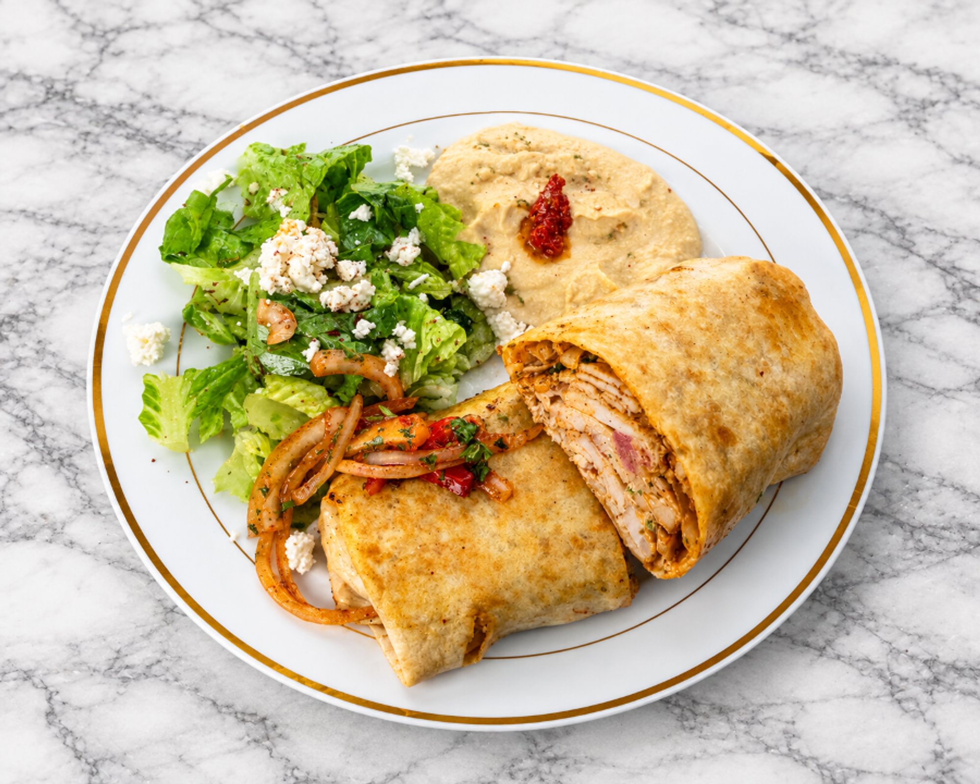 Chicken Spicy Wrap Plate