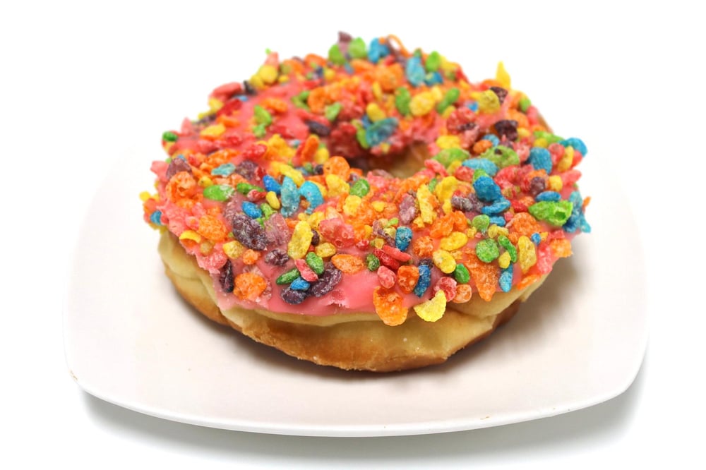 Fruity Pebbles Strawberry Iced