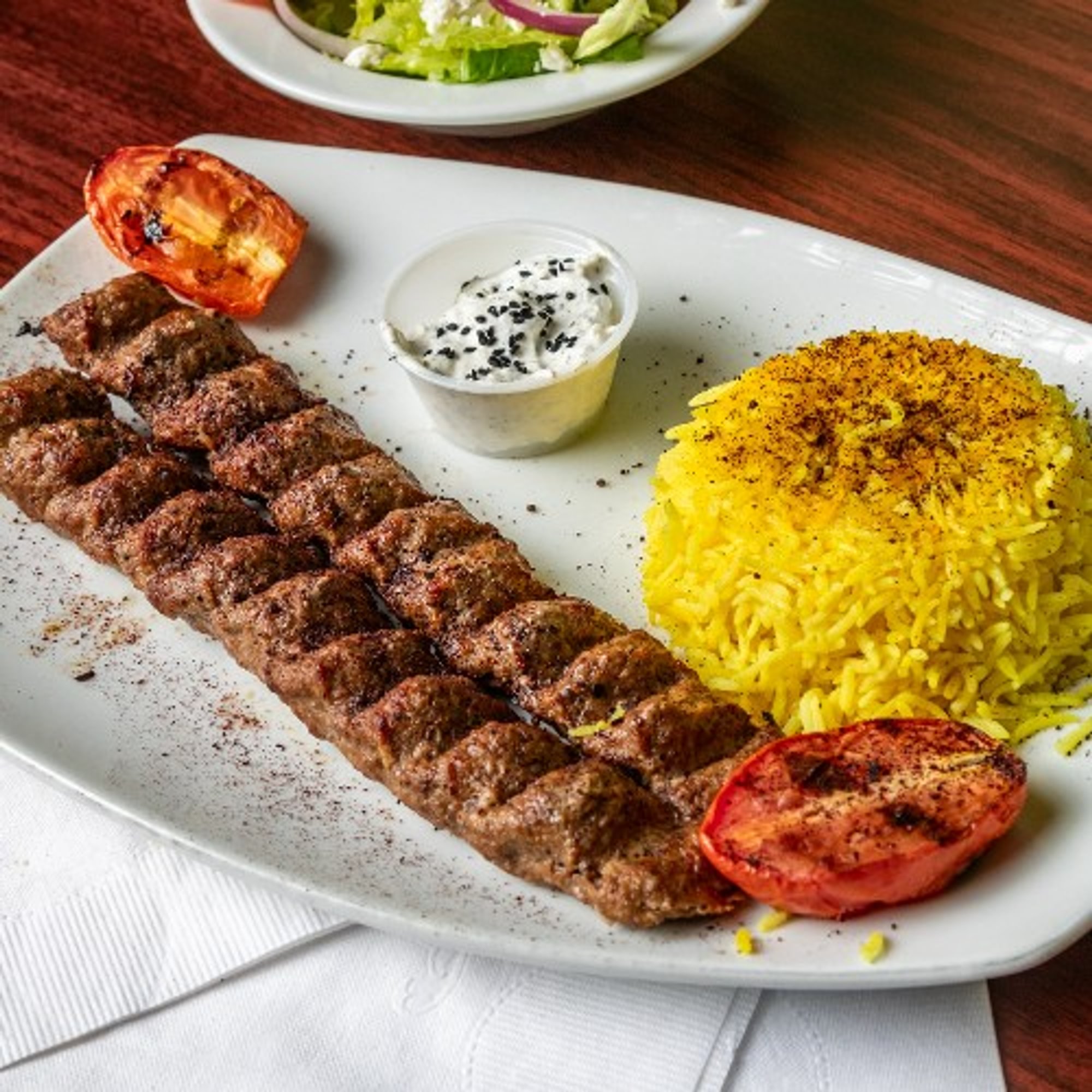 Ground Beef Kabob Dinner Special