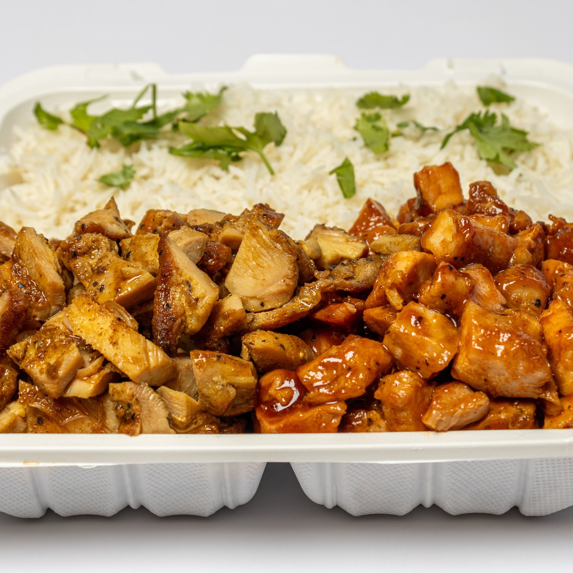 Plate - 2 Entrees + Rice