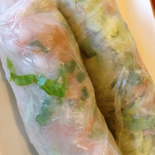 A7.  Shredded pork summer rolls