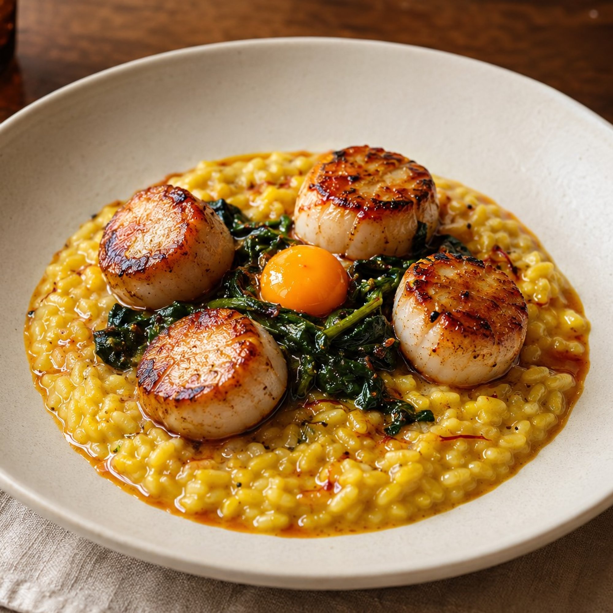 Saffron Risotto & Scallops