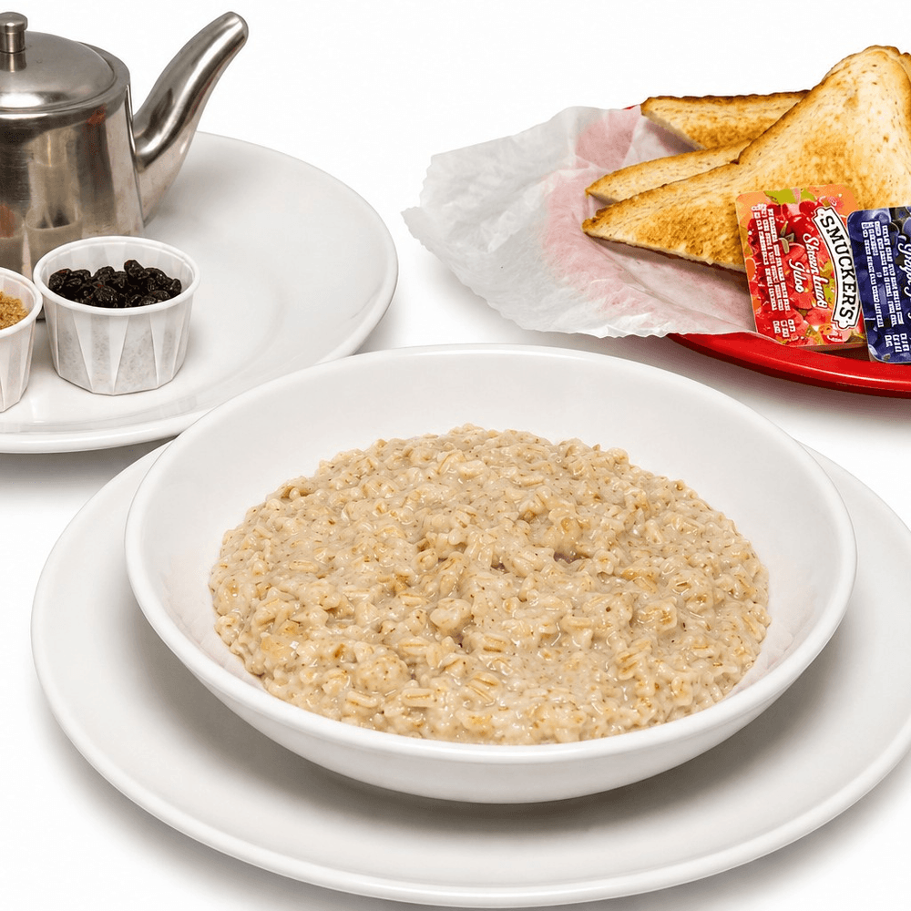 Oatmeal with Toast Breakfast