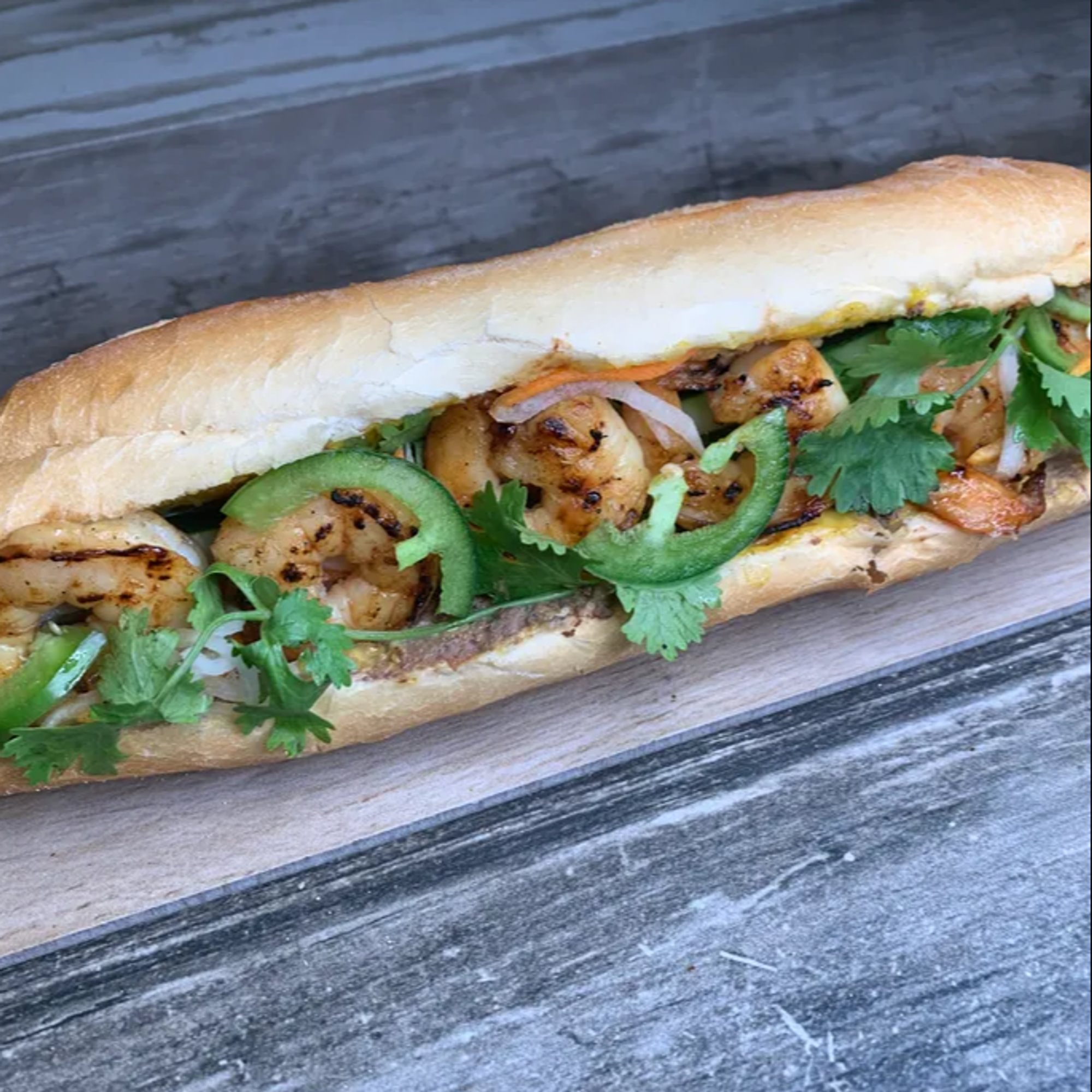 Grilled Shrimp Banh Mi