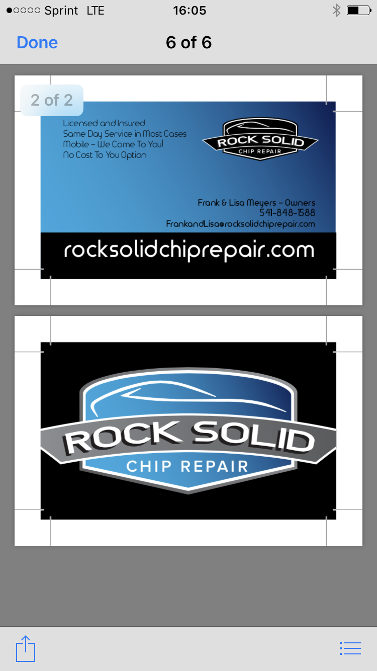Rock Solid Chip Repair Logo