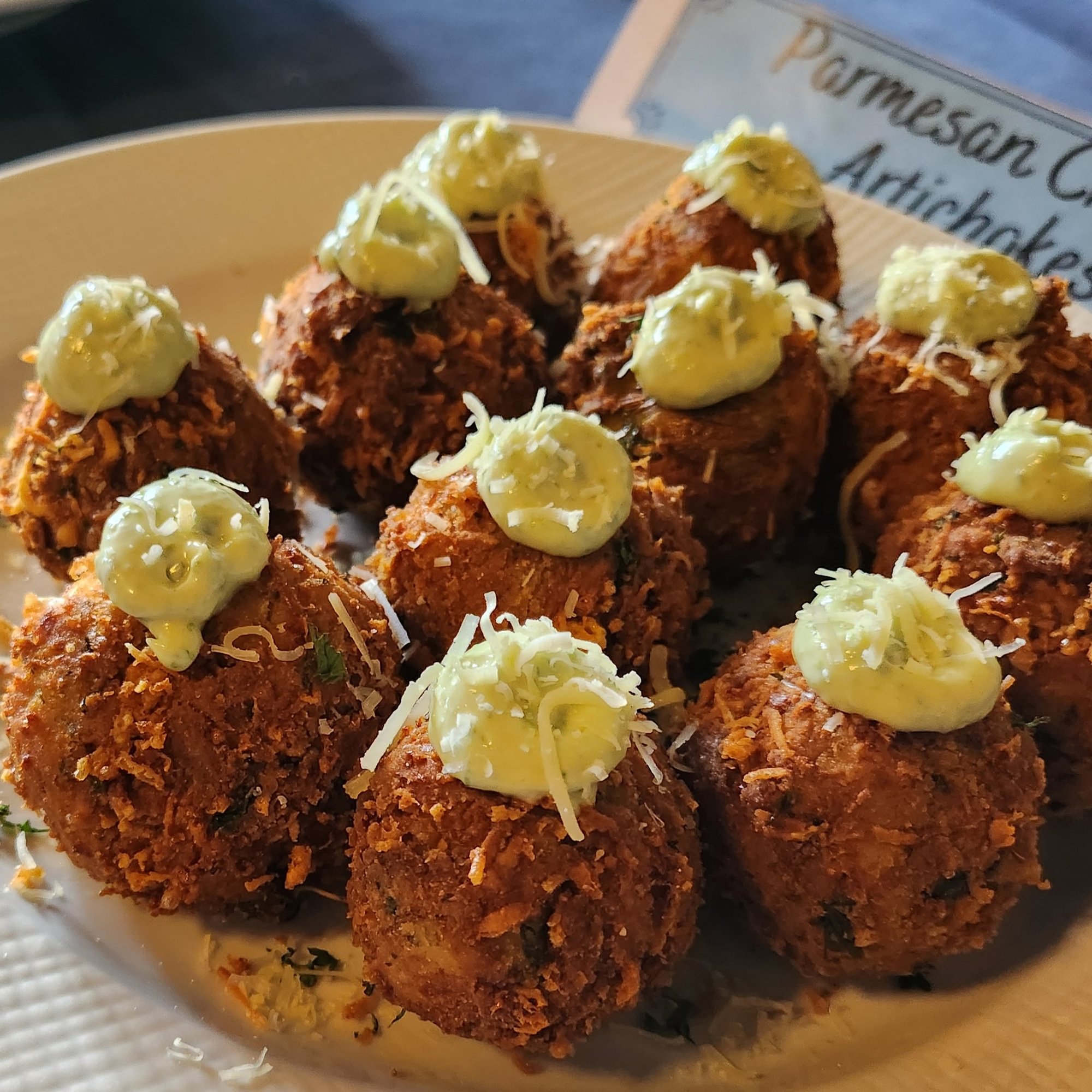 Parmesan Crusted Artichoke hearts