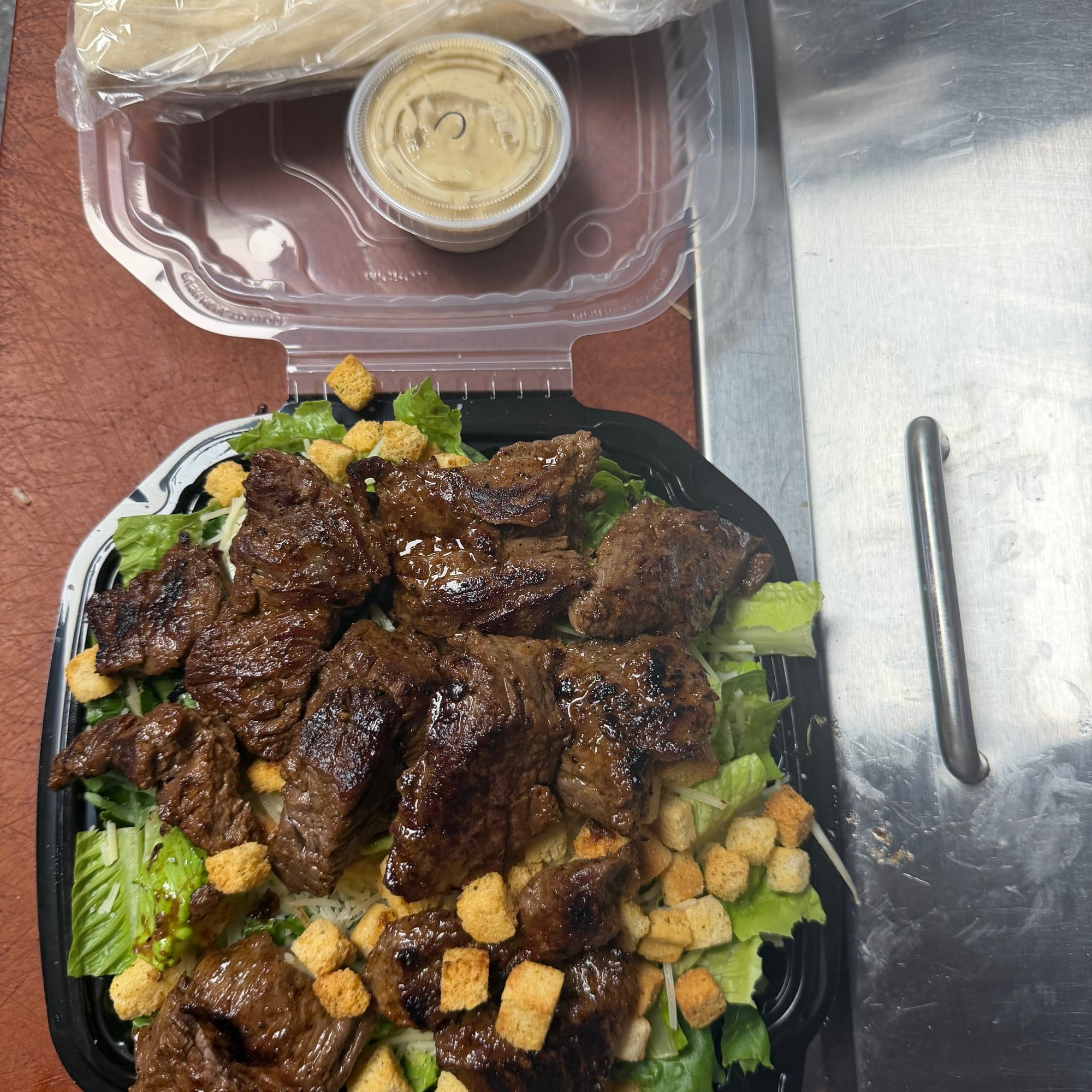 Steak Tips Caesar Salad