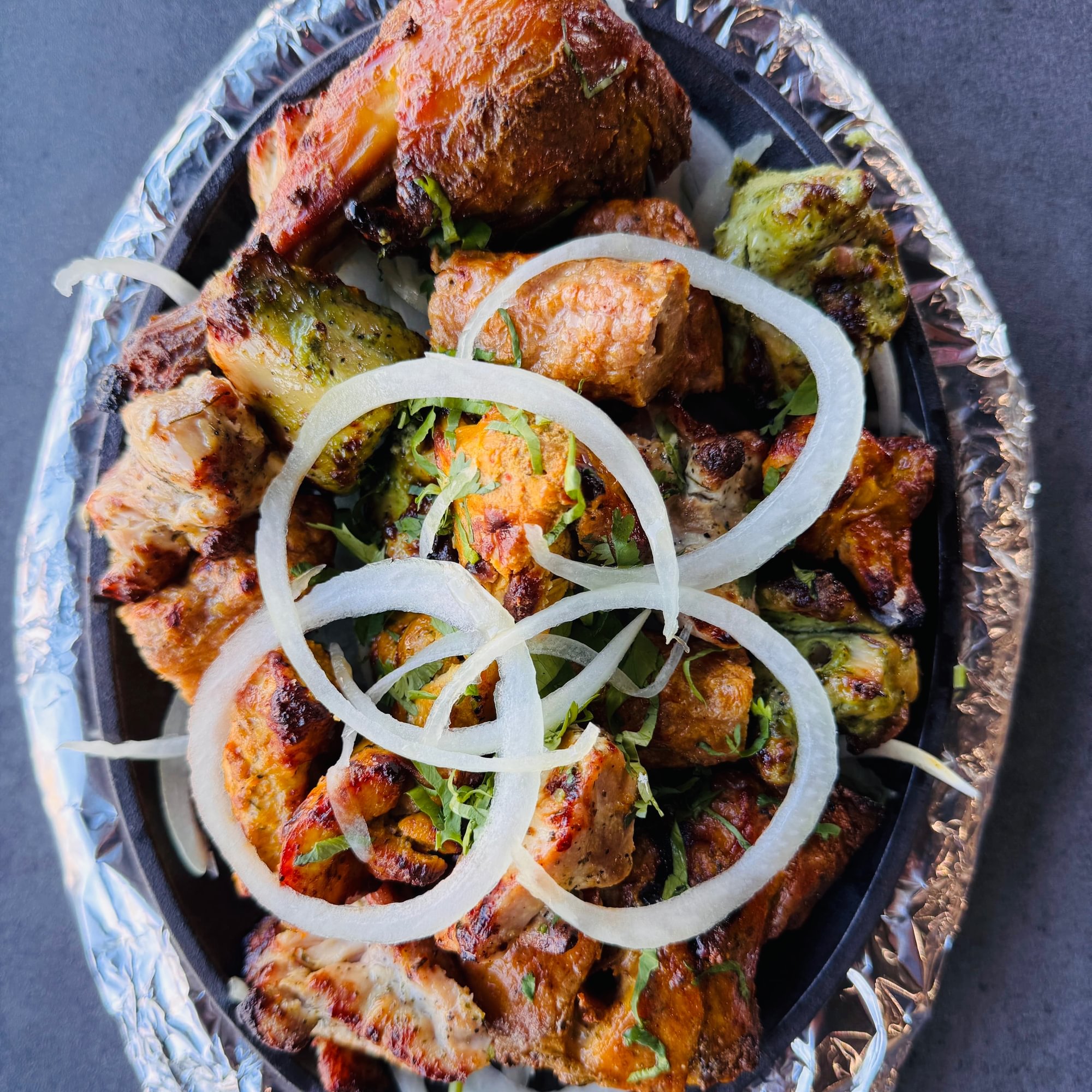 Chicken Platter (Chicken Seekh Kabab, Chicken Tikka, Malai Chicken, Hariyali Chicken, Tandoori Ch...