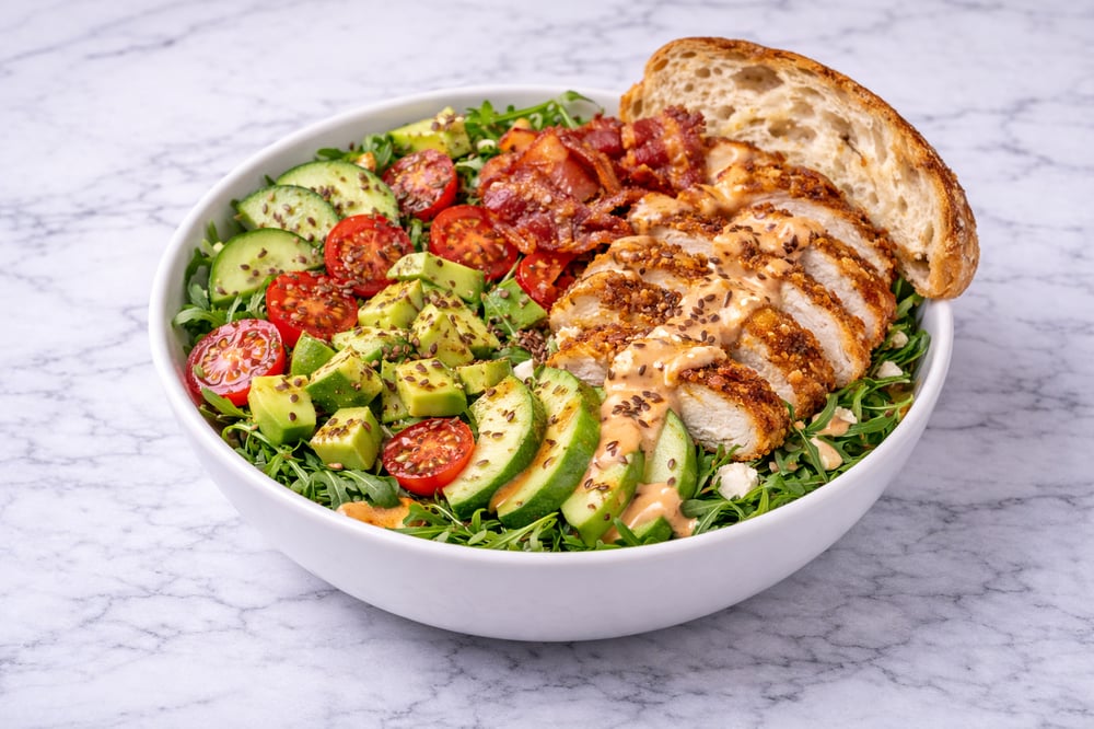 Protein Crunch Salad w/ Sourdough Bread