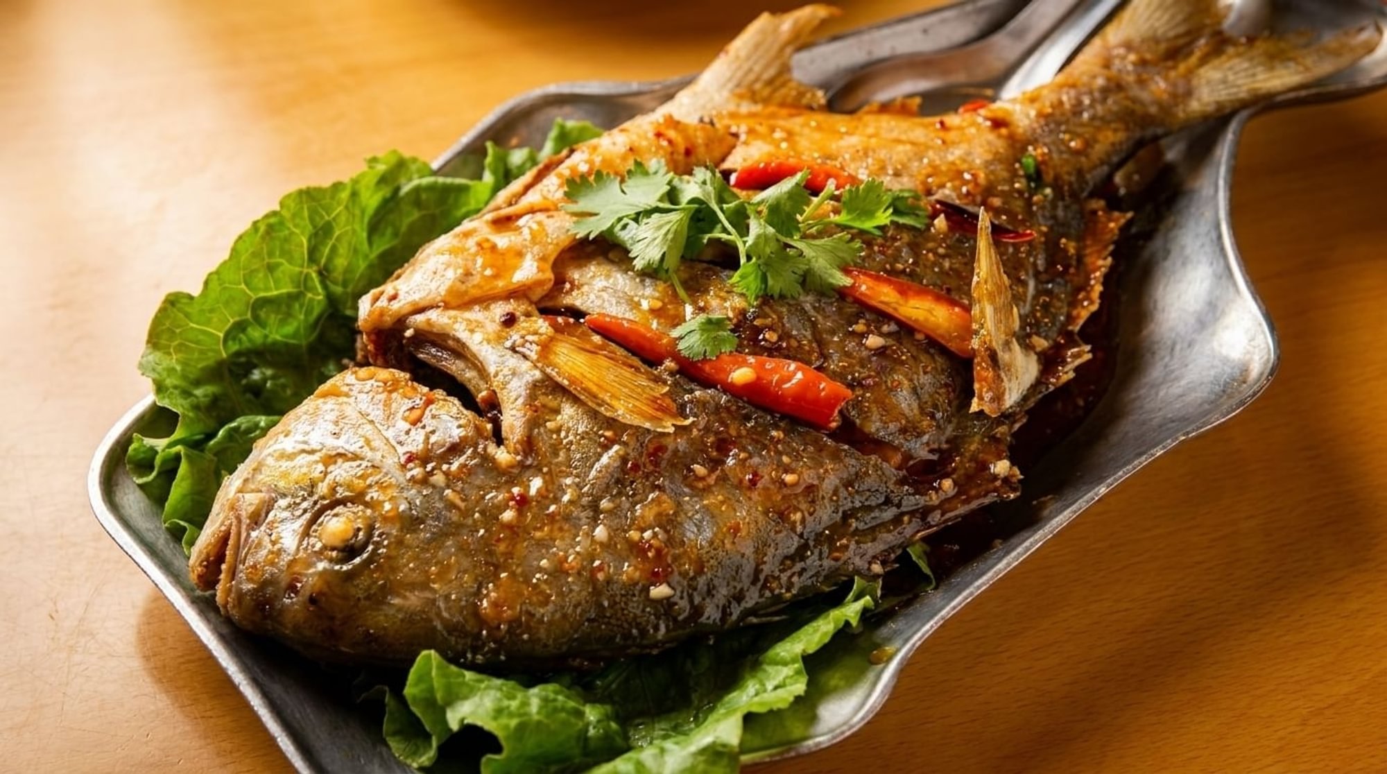 Pompano with 3 Flavor Sauce