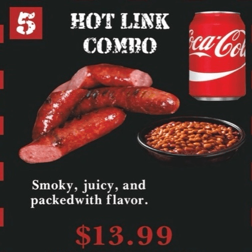 #5 Beef Hot link Combo