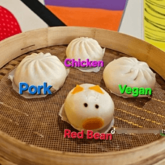Litchi Buns Steamed
