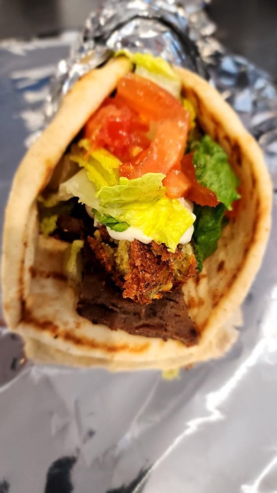 1/2 Gyro 1/2 Falafel Wrap