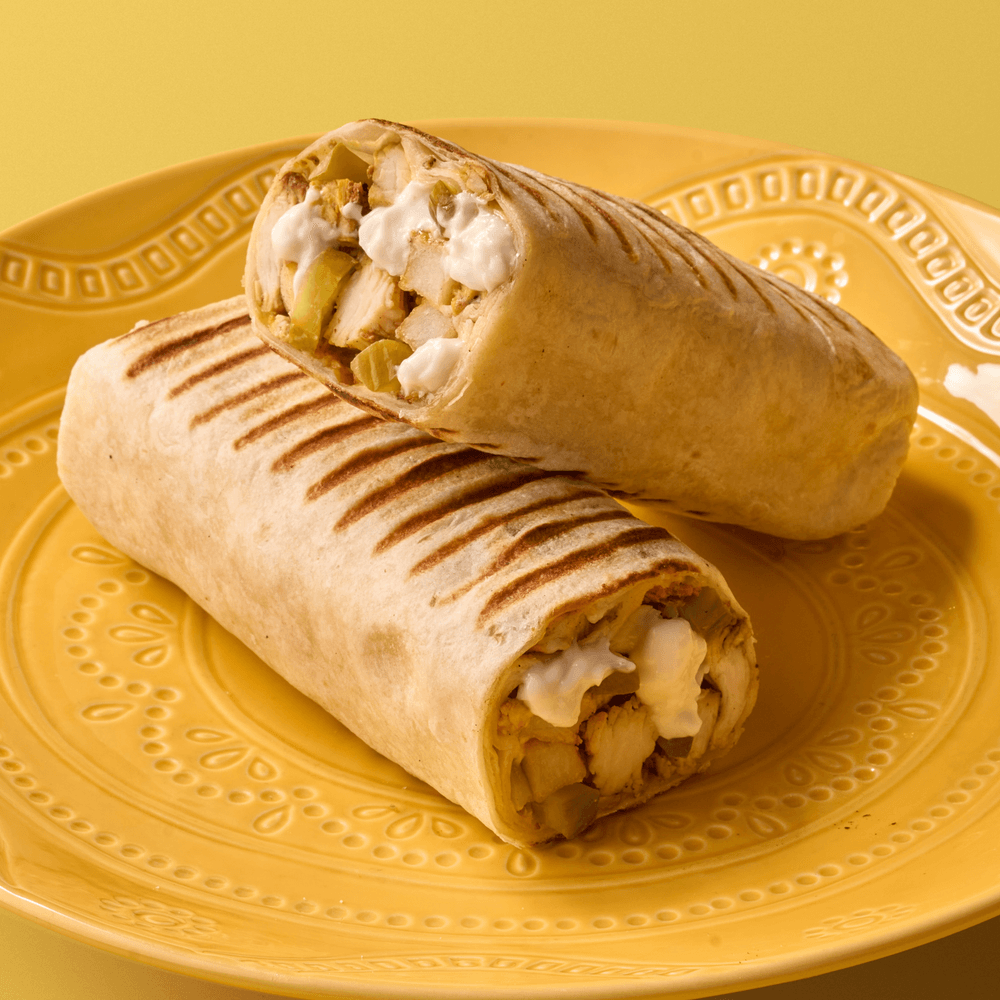 Chicken Shawarma Saj Wrap