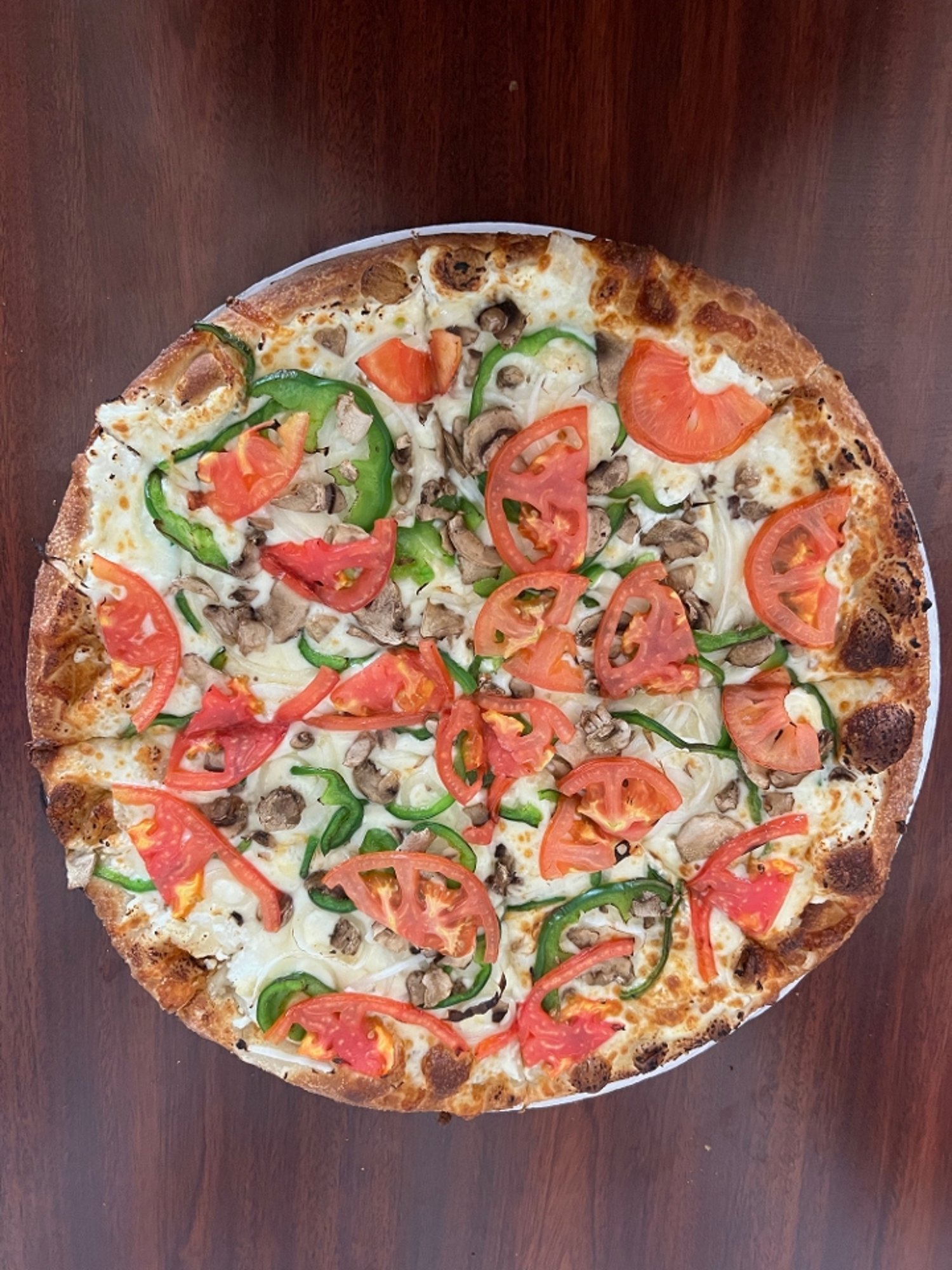 White Vegetarian Pizza
