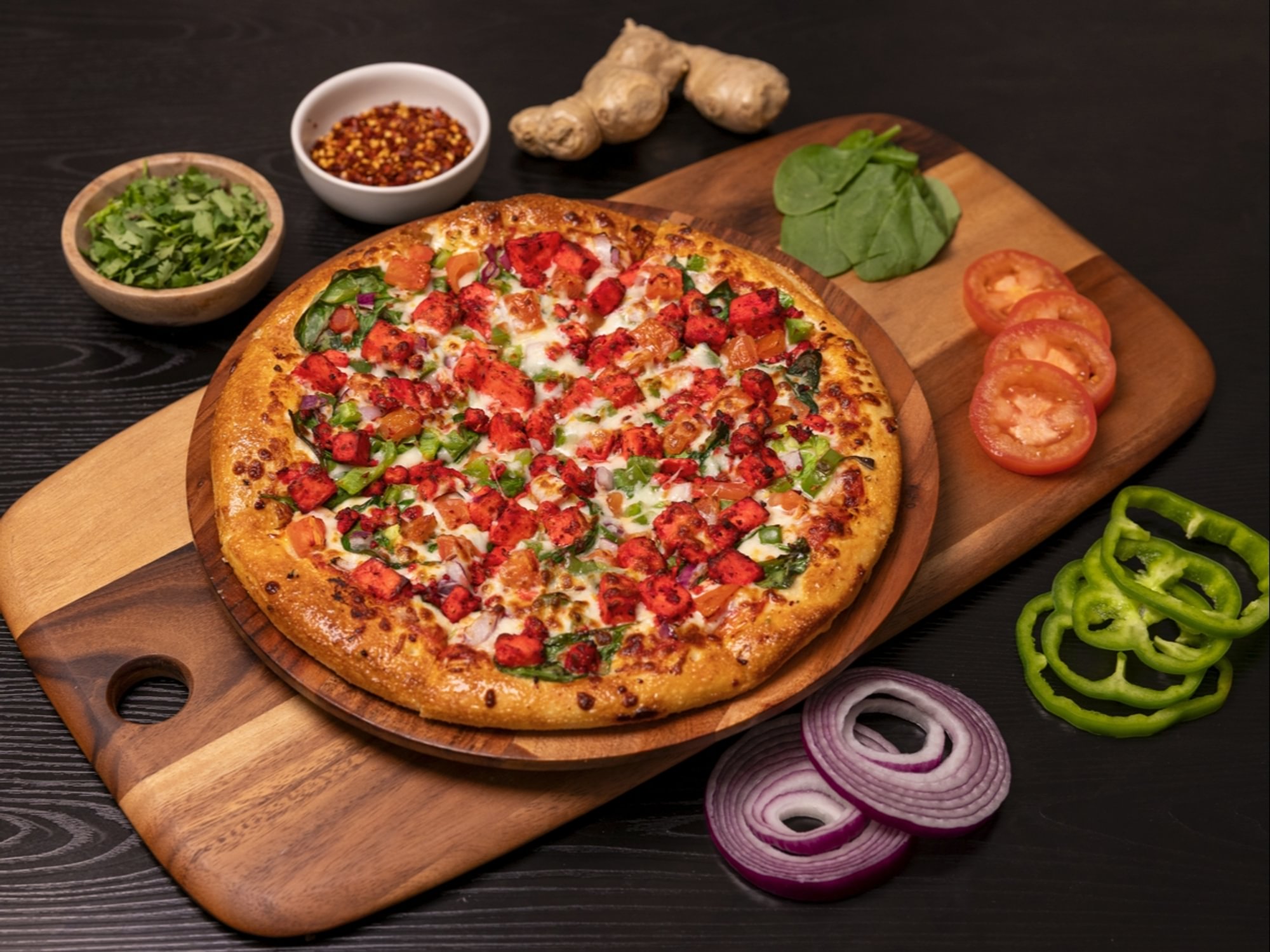 Medium Palak Paneer Pizza