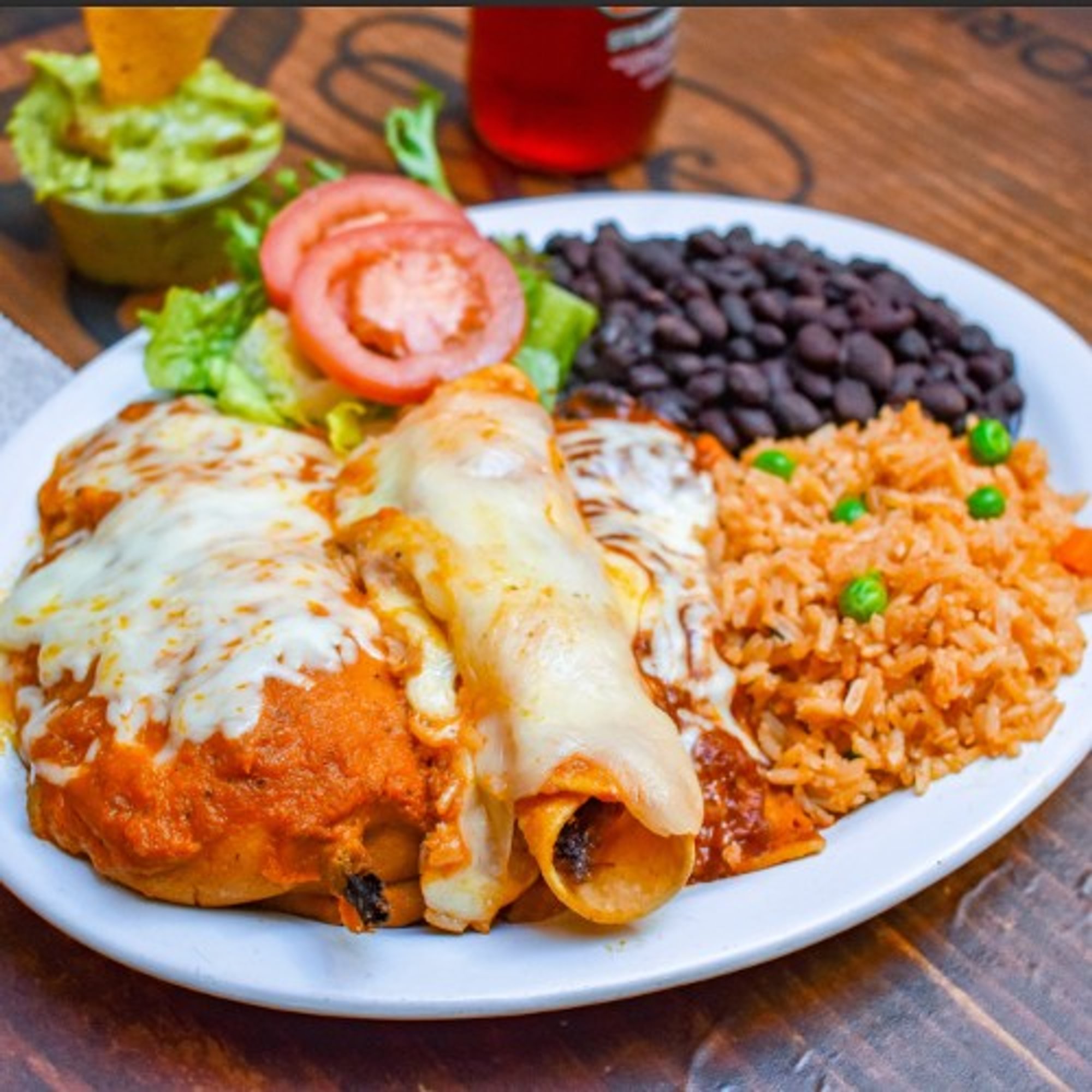 1. Enchilada, Flauta and Chile Relleno Combo Platter