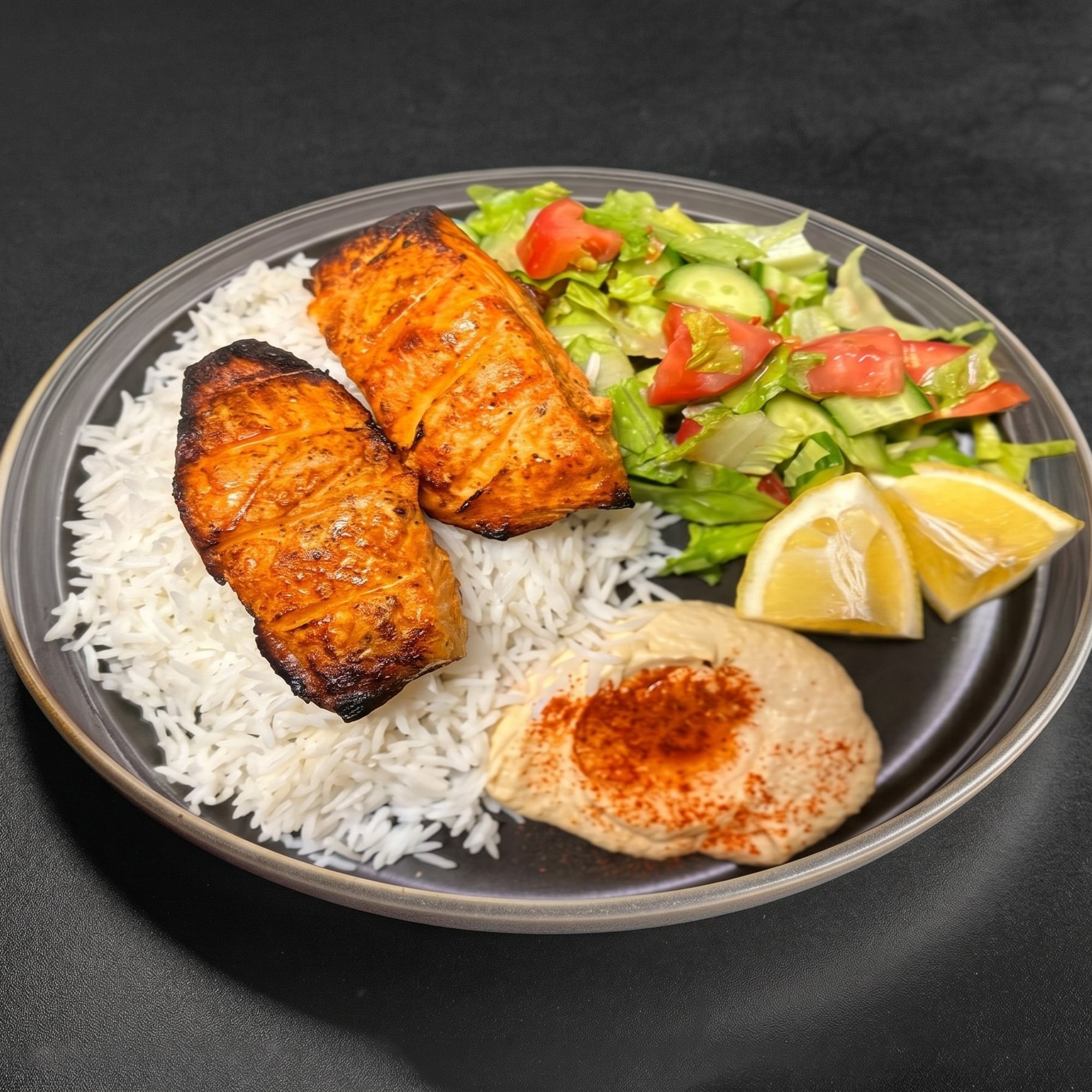 Salmon Kabob Plate