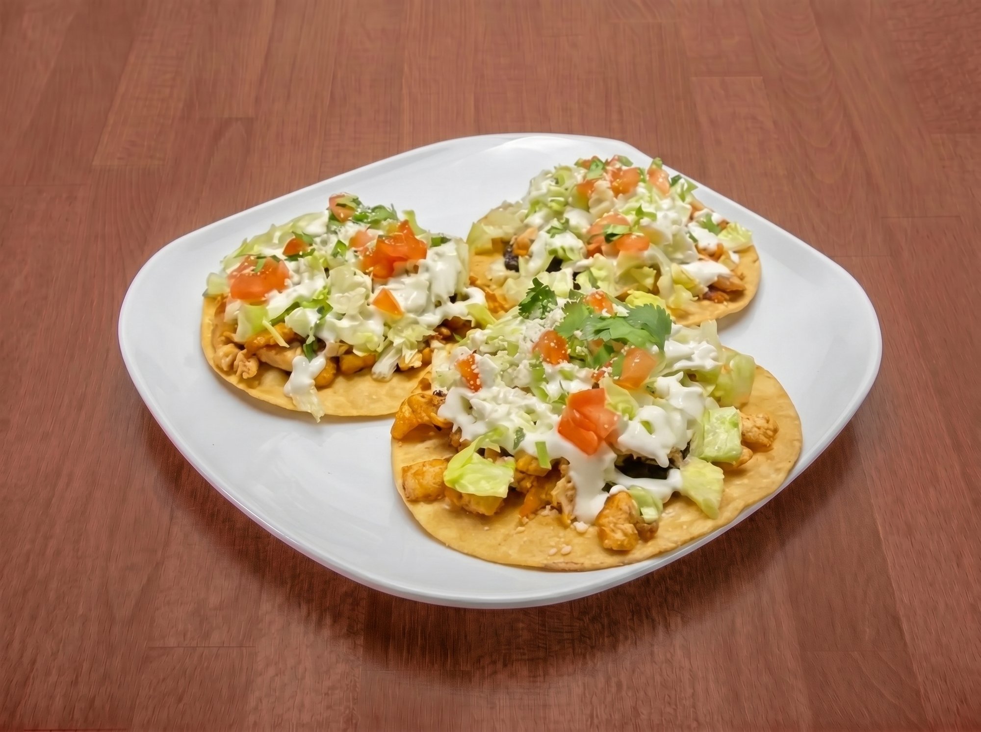 Orden De 3 Tostadas Con Cualquier Carne / Order of 3 Tostadas with Any Meat