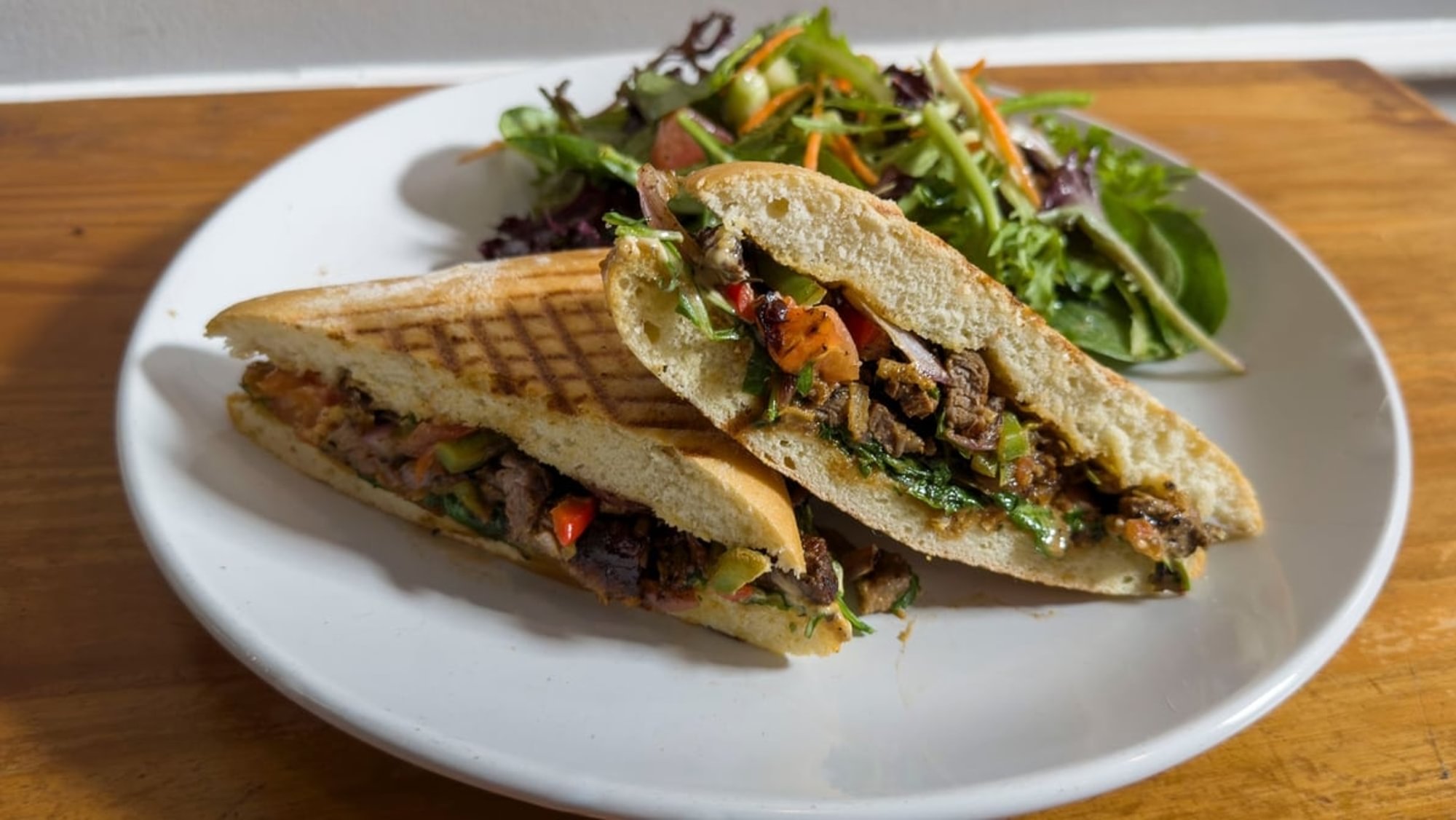 Lomo Saltado Sandwich