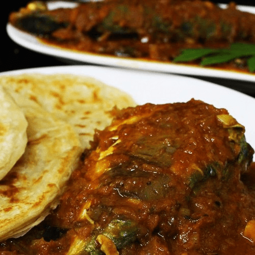 Kerala Paratha with Fish Curry