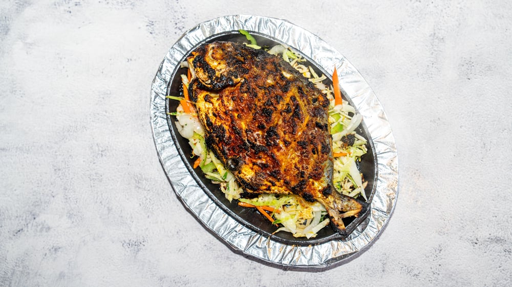 TANDOORI WHOLE POMFRET (POMPANO)