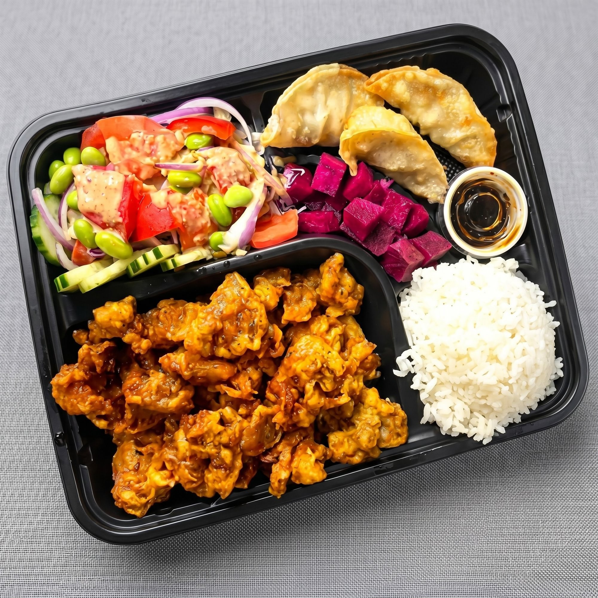 Sweet and Spicy Chicken Bento