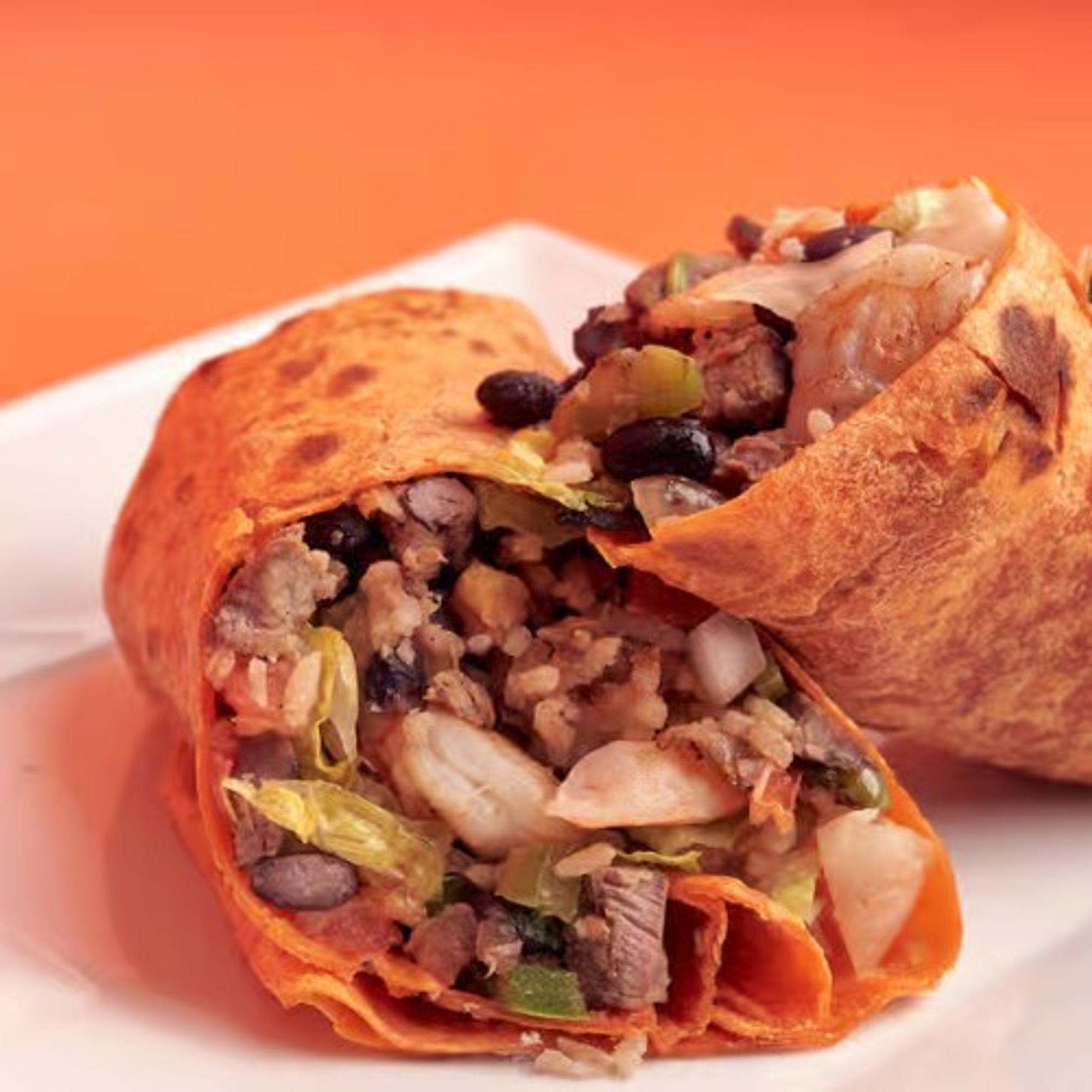 Steak and Prawns Burrito