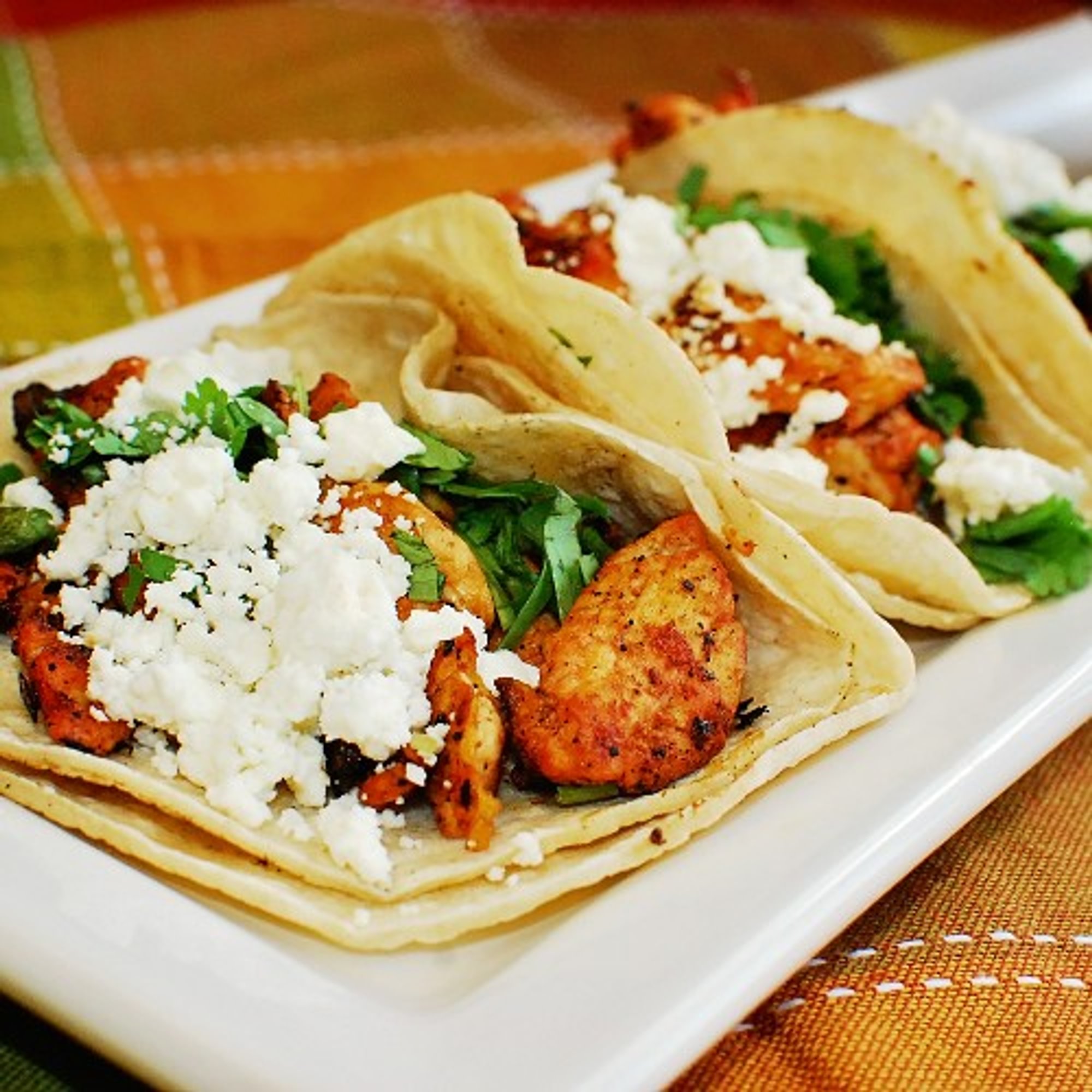 Tacos De Pollo Marinado