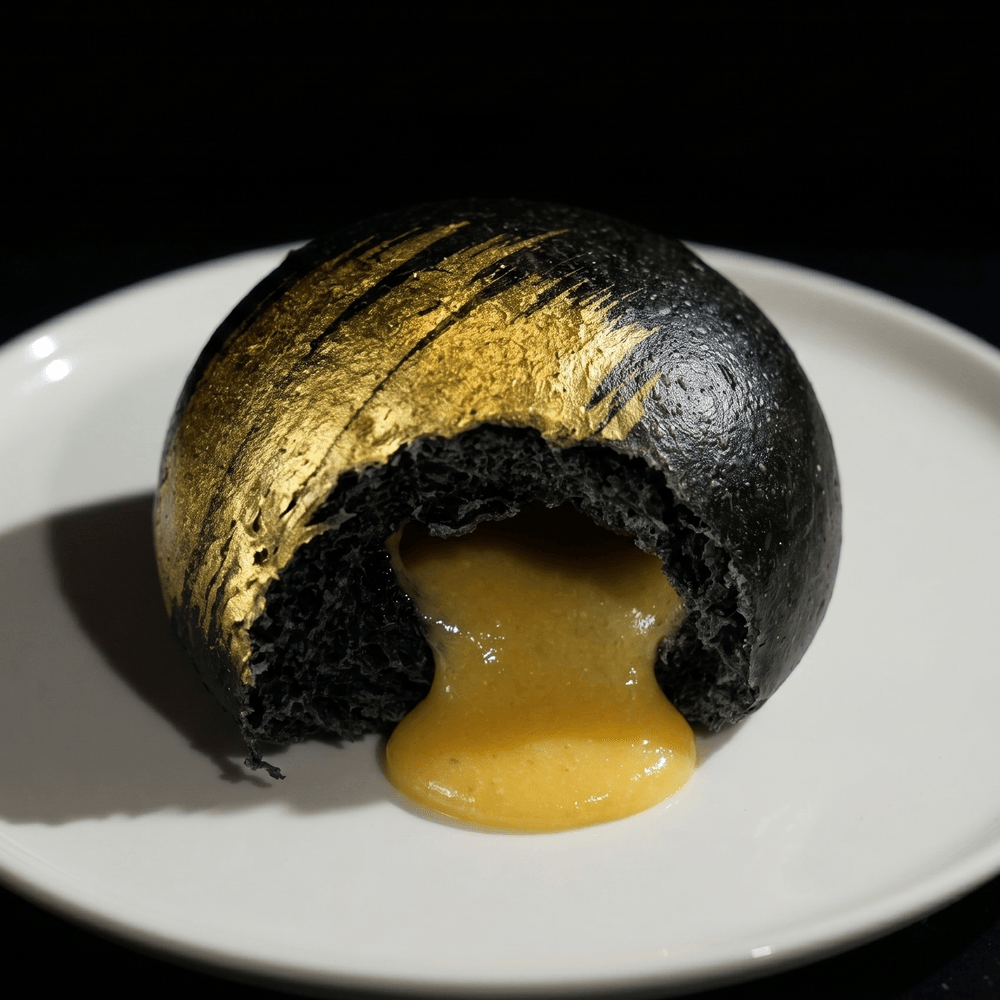 Black & Gold Molten Lava Buns