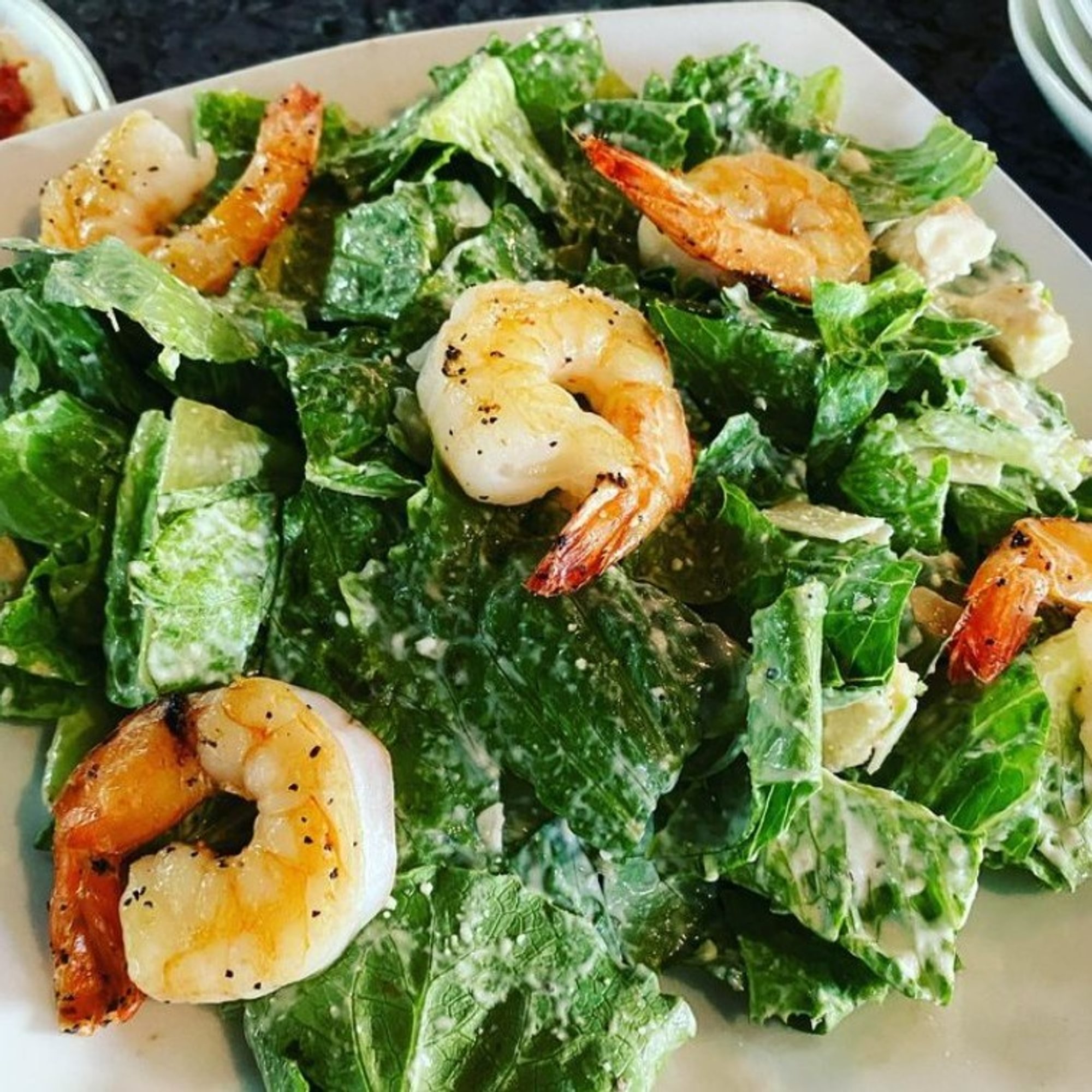 Caesar Salad with Shrimps