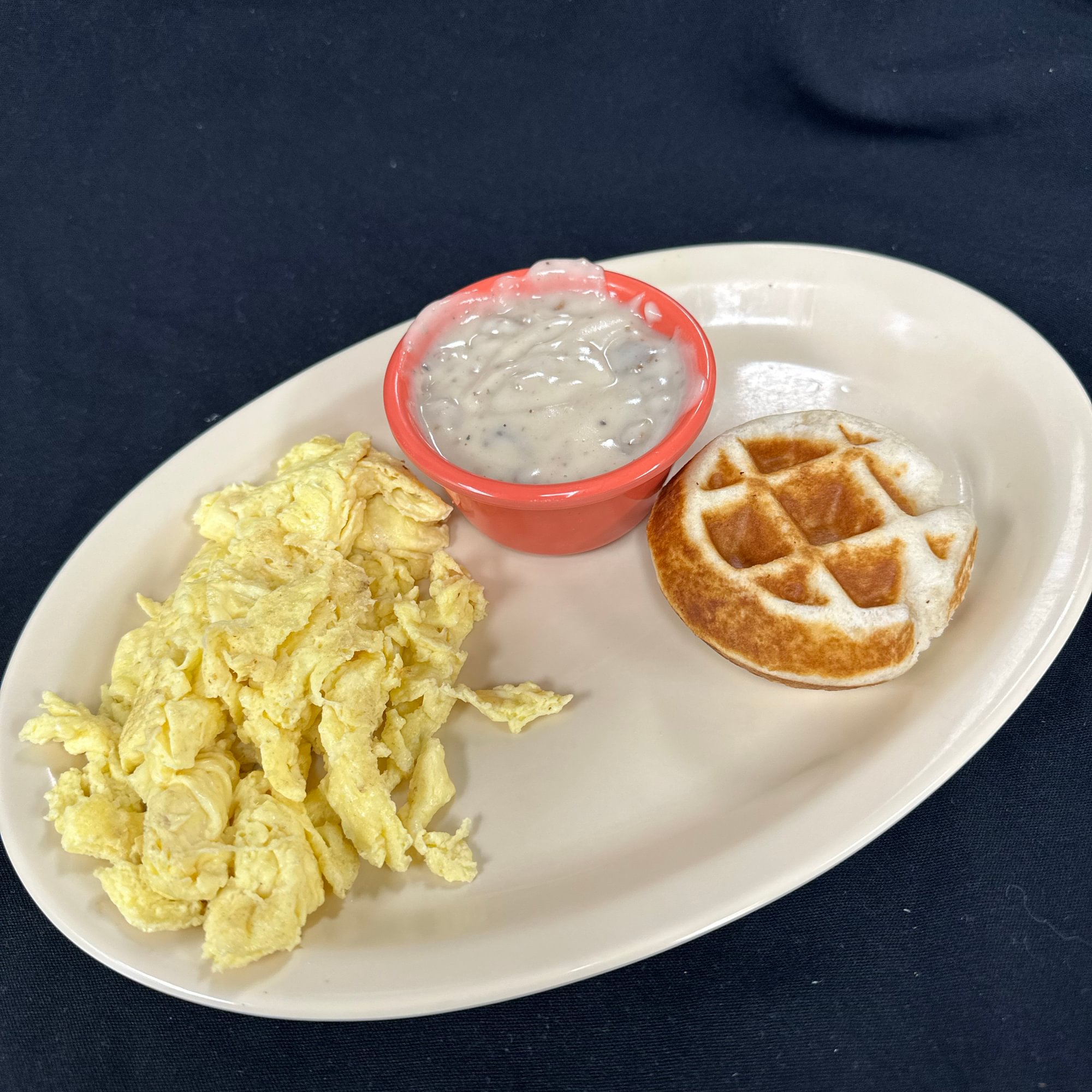 Silver Biscuits and Gravy with Eggs