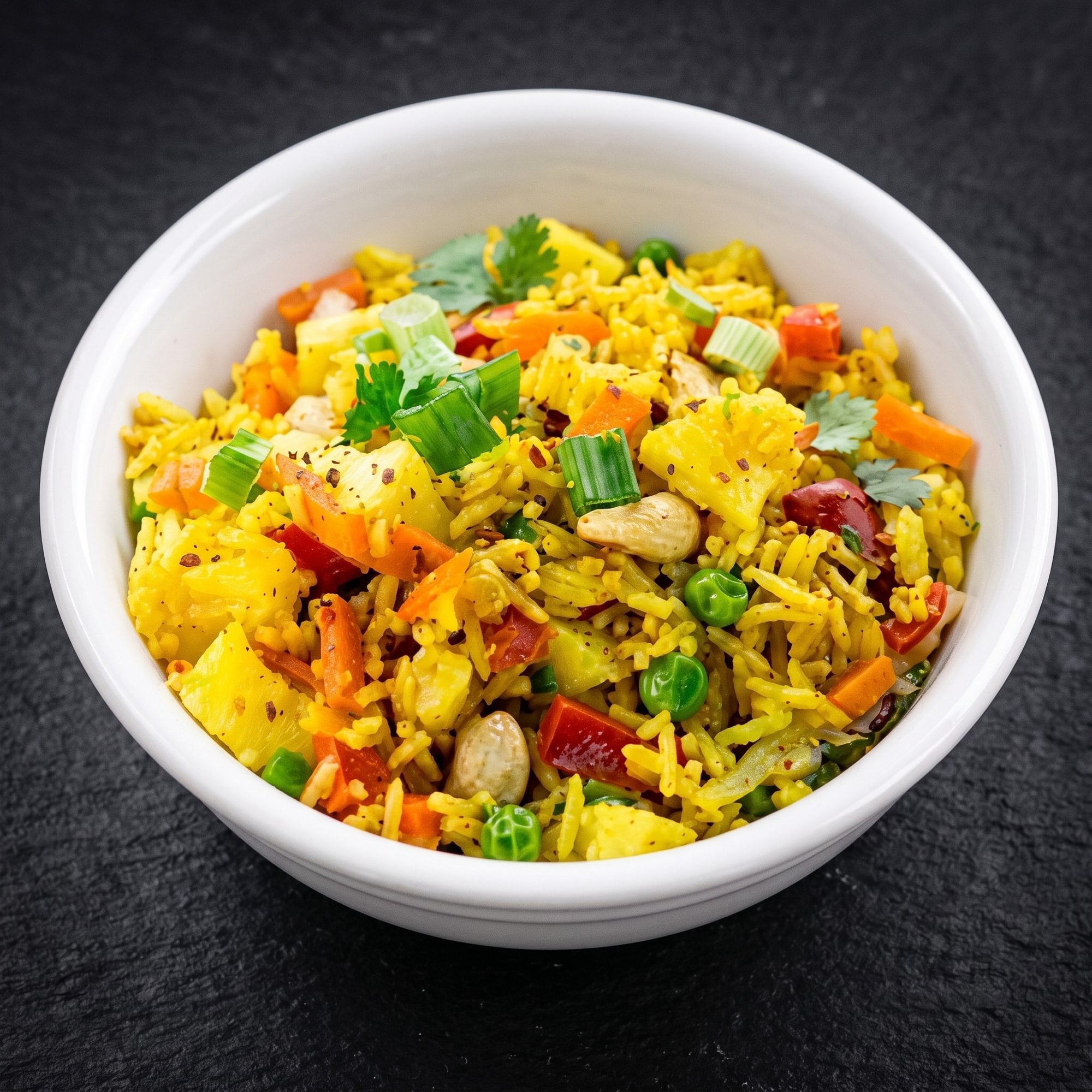 Yellow Fried Rice with Pineapple