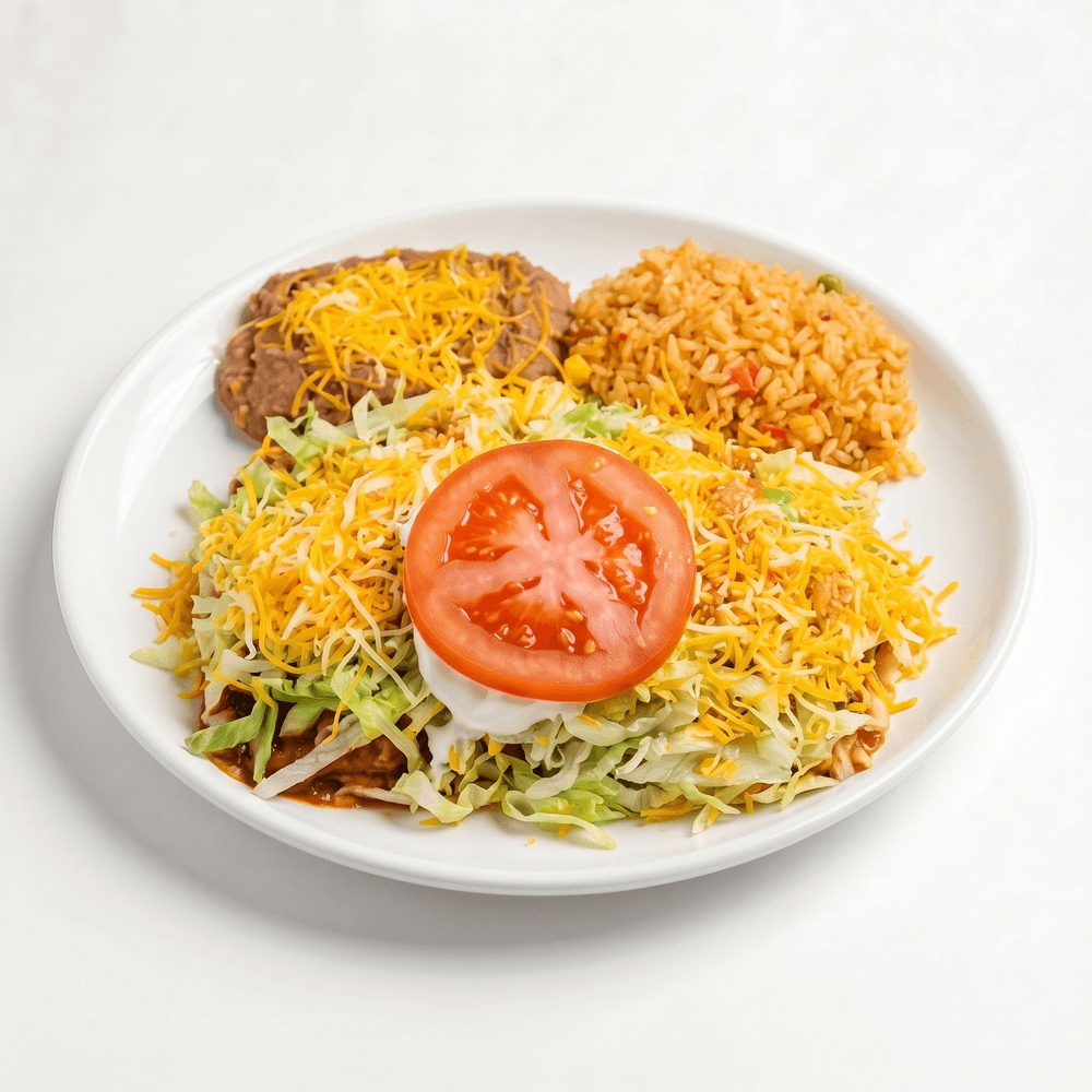 Combo #5 - 2 Enchiladas with Rice & Beans