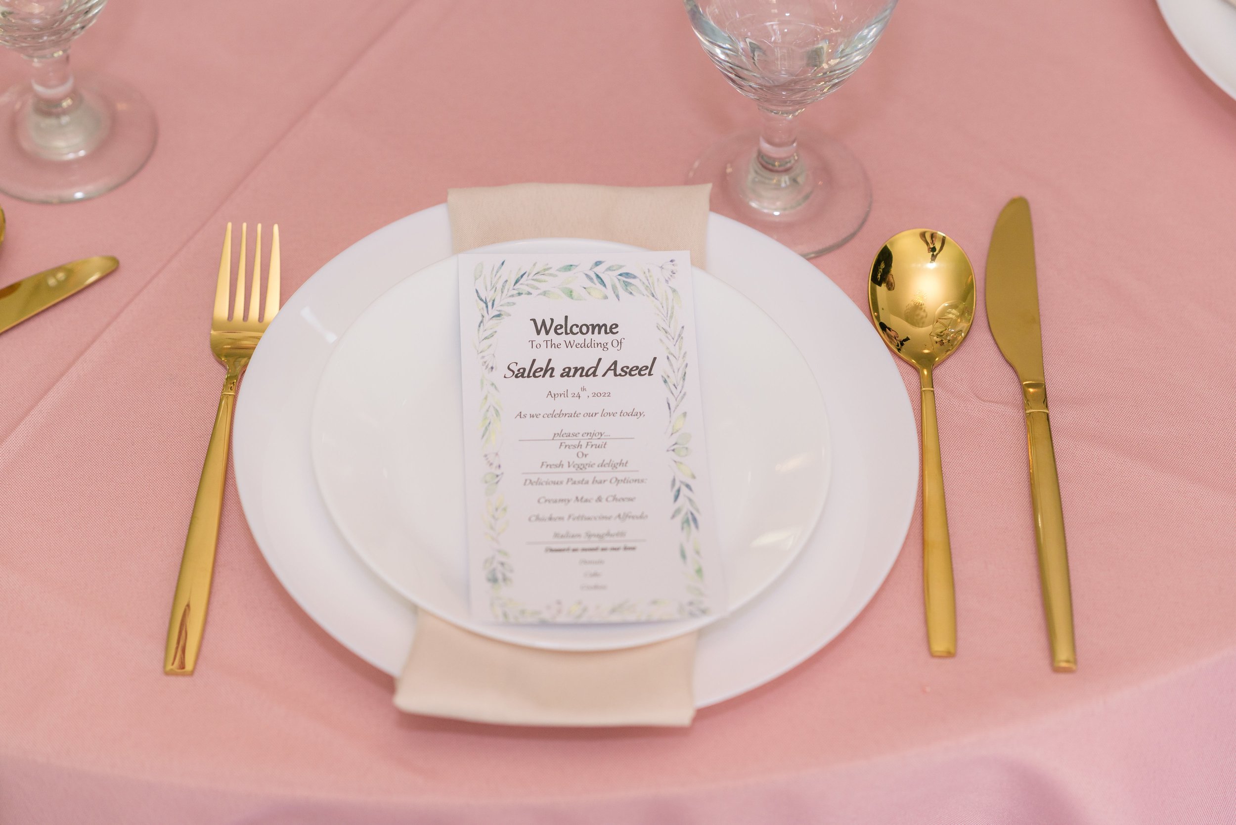 Personalized menu cards