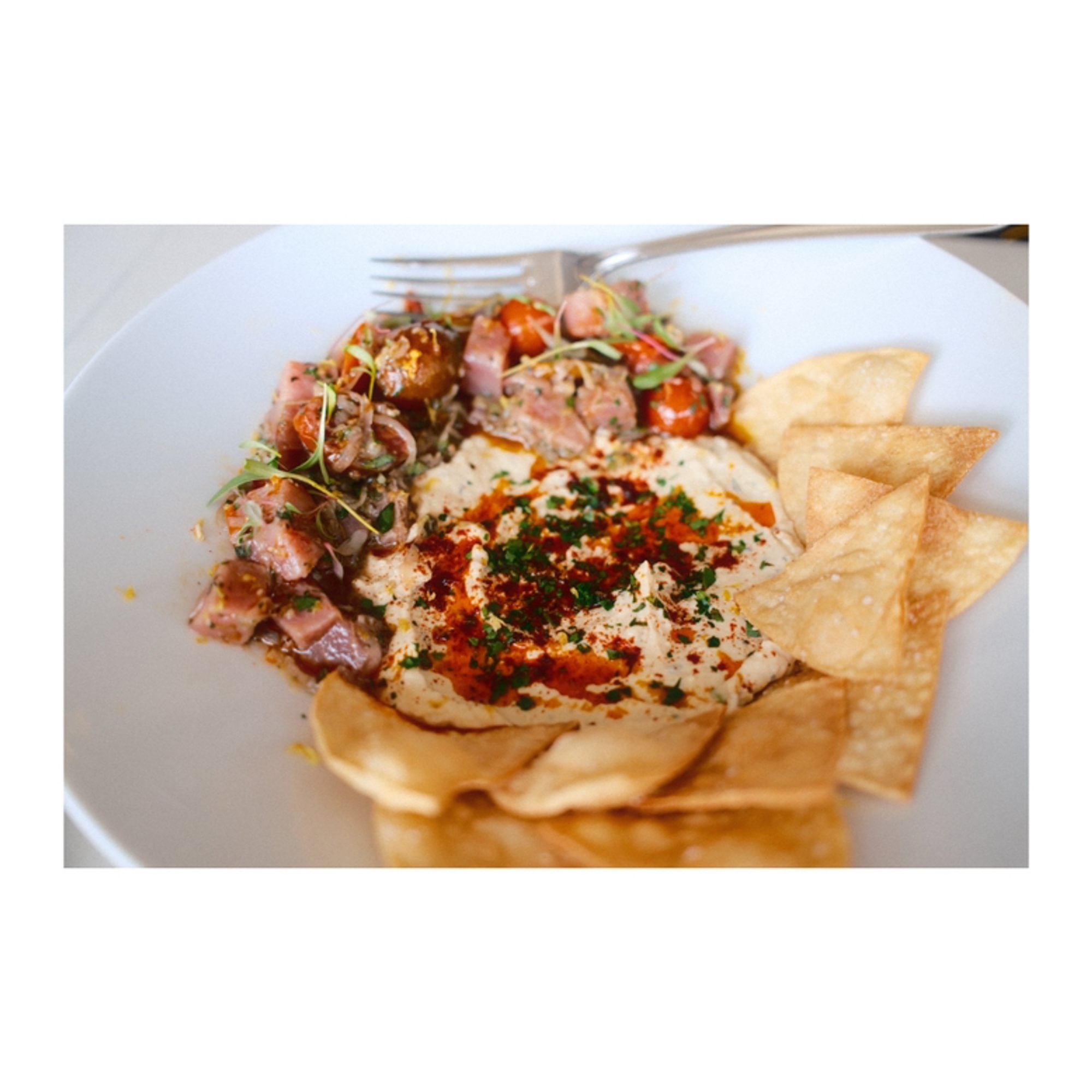 Tuna Ceviche + Rosemary Hummus