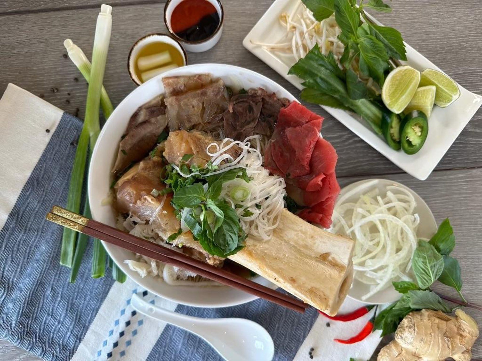 Bone in Short Rib Pho (Pho Tai Suon Bo)