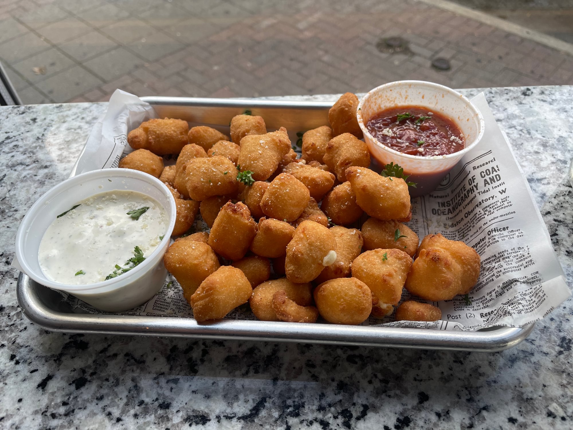 Cheese Curds with Ranch
