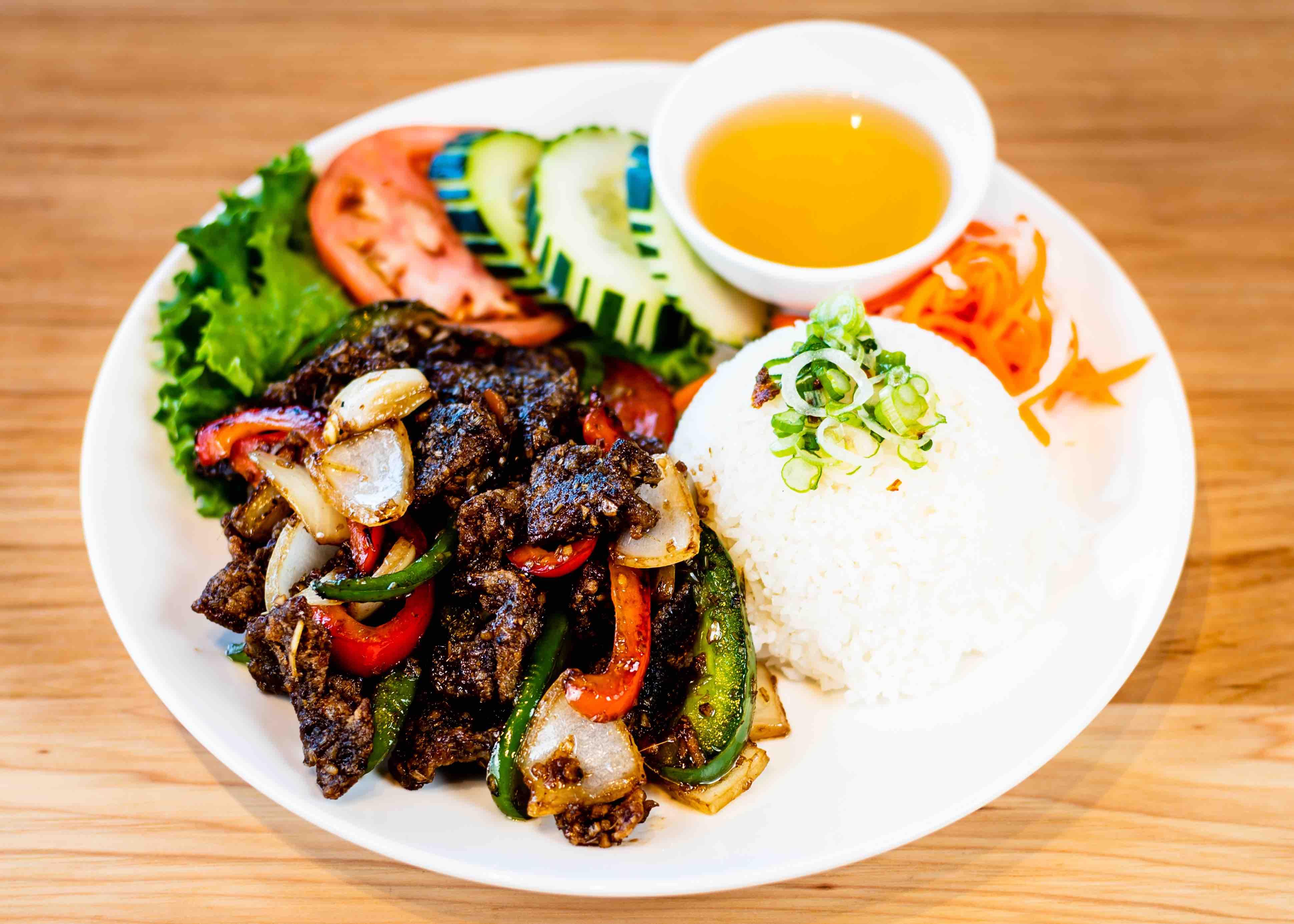 Crispy LMG Beef Rice